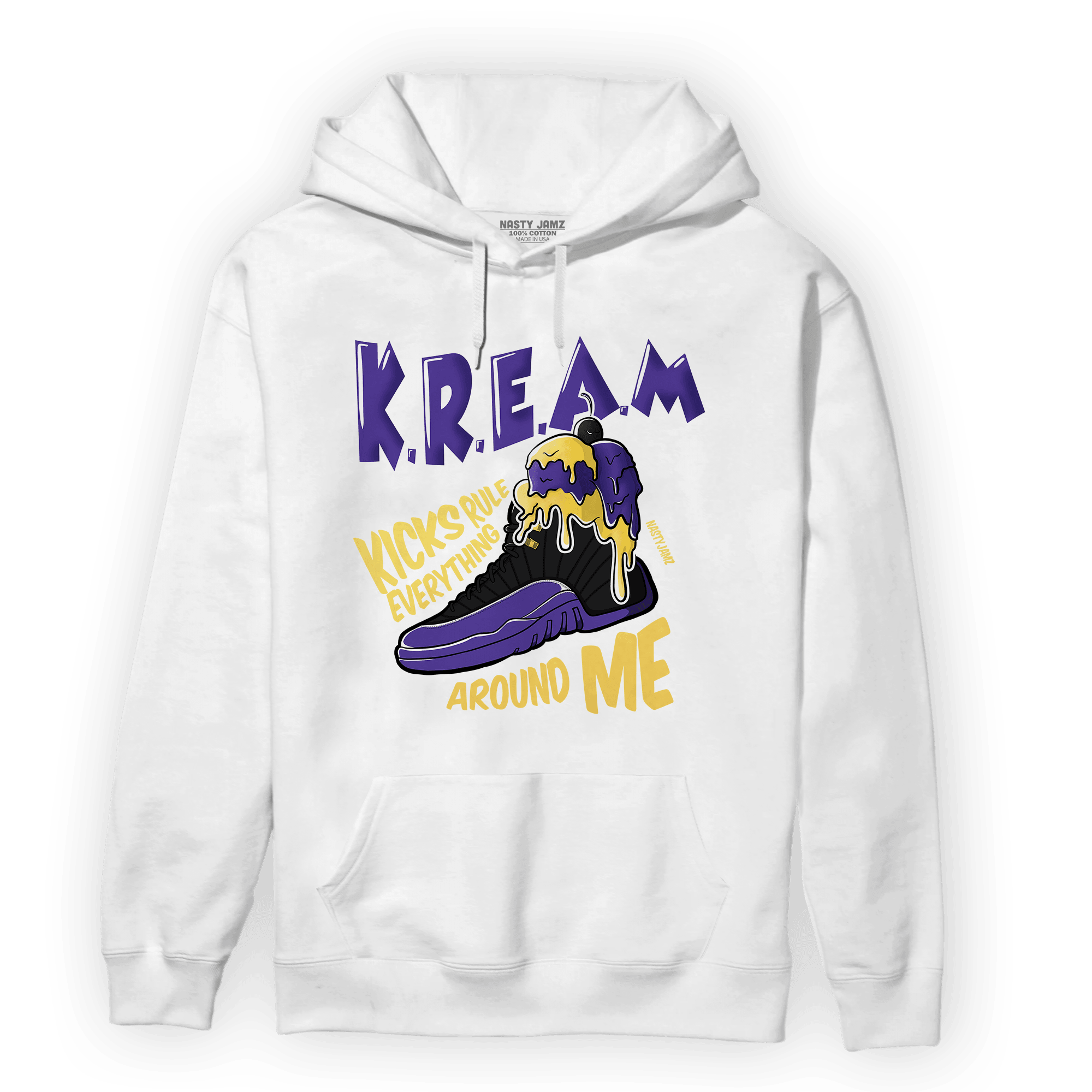 Field Purple 12s Hoodie Match Kream Sneaker - NastyJamz