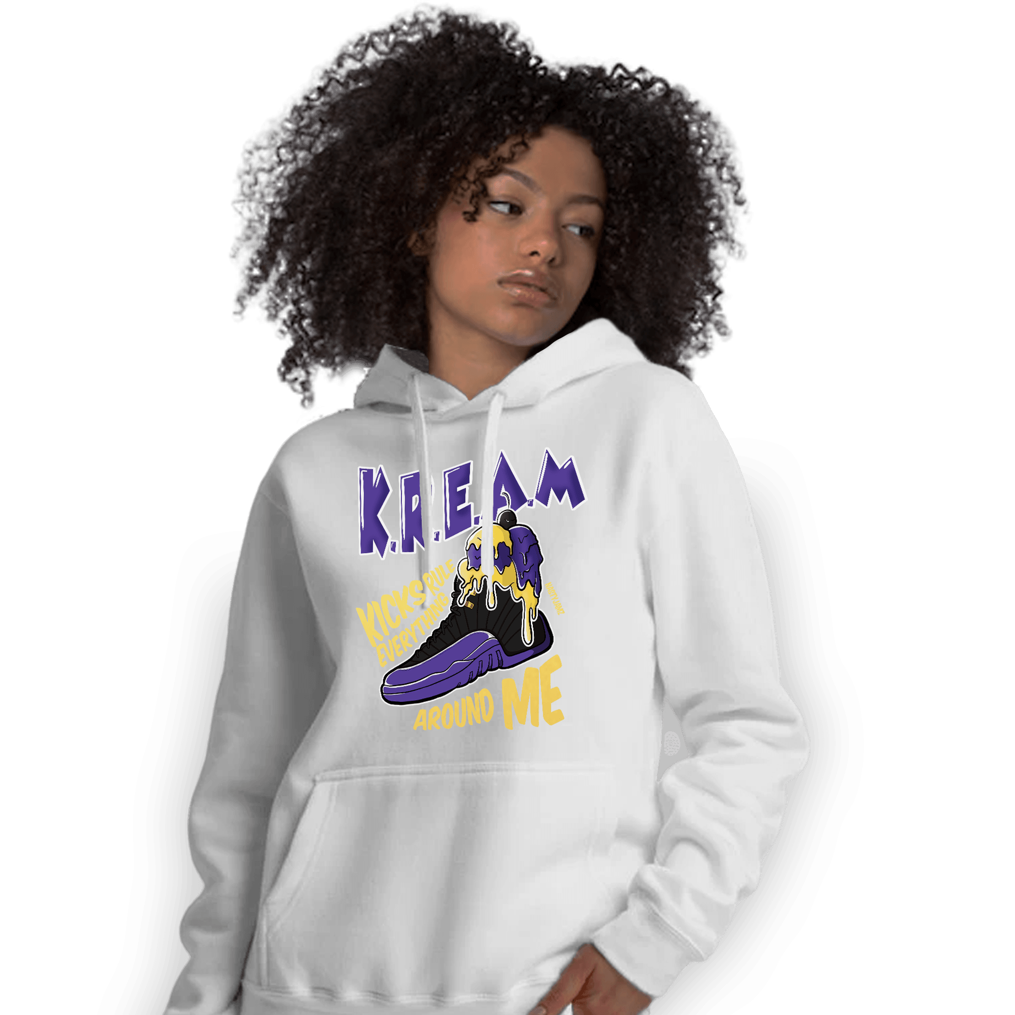 Field Purple 12s Hoodie Match Kream Sneaker - NastyJamz