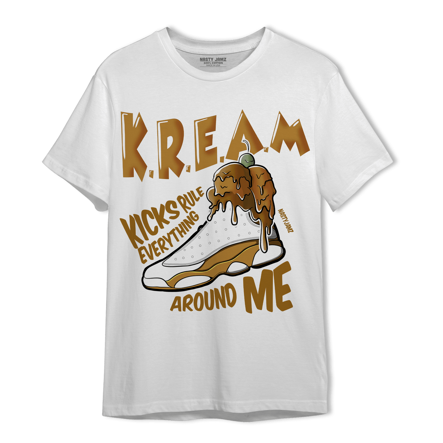 Wheat 13s T Shirt Match Kream Sneaker - NastyJamz