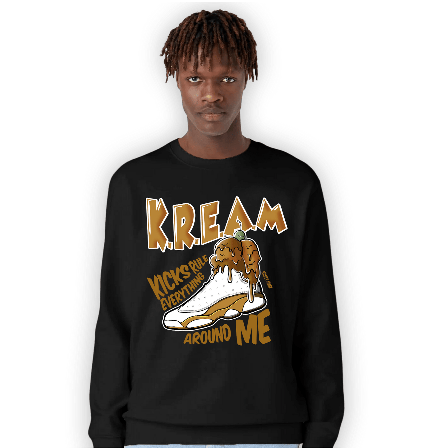 Wheat 13s Sweatshirt Match Kream Sneaker - NastyJamz