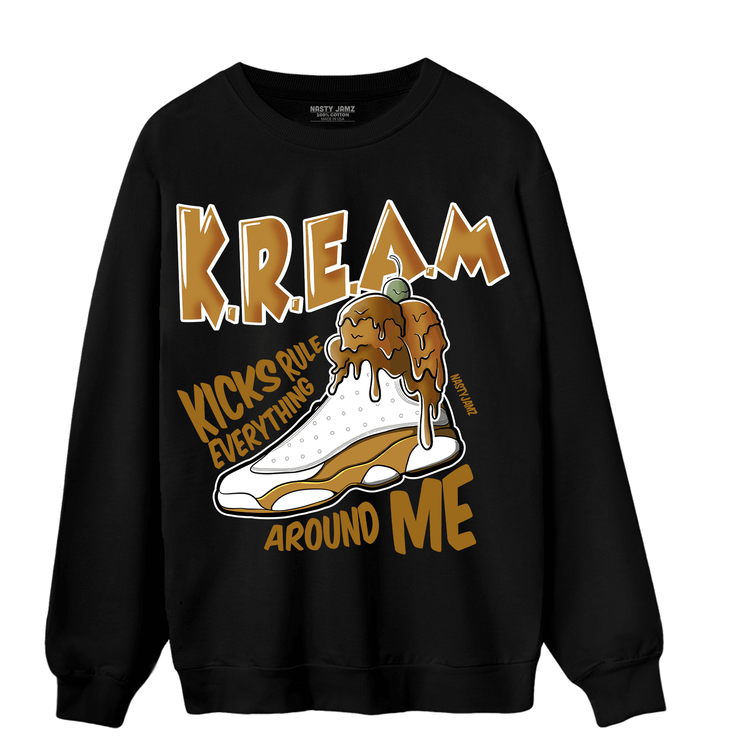 Wheat 13s Sweatshirt Match Kream Sneaker - NastyJamz