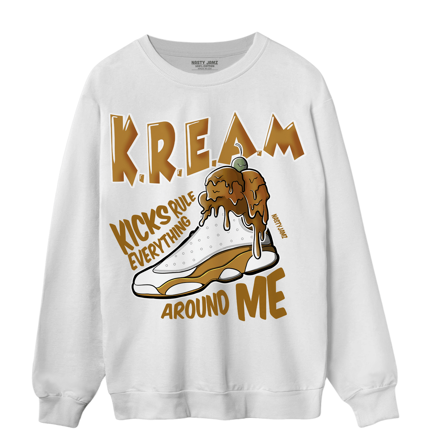 Wheat 13s Sweatshirt Match Kream Sneaker - NastyJamz