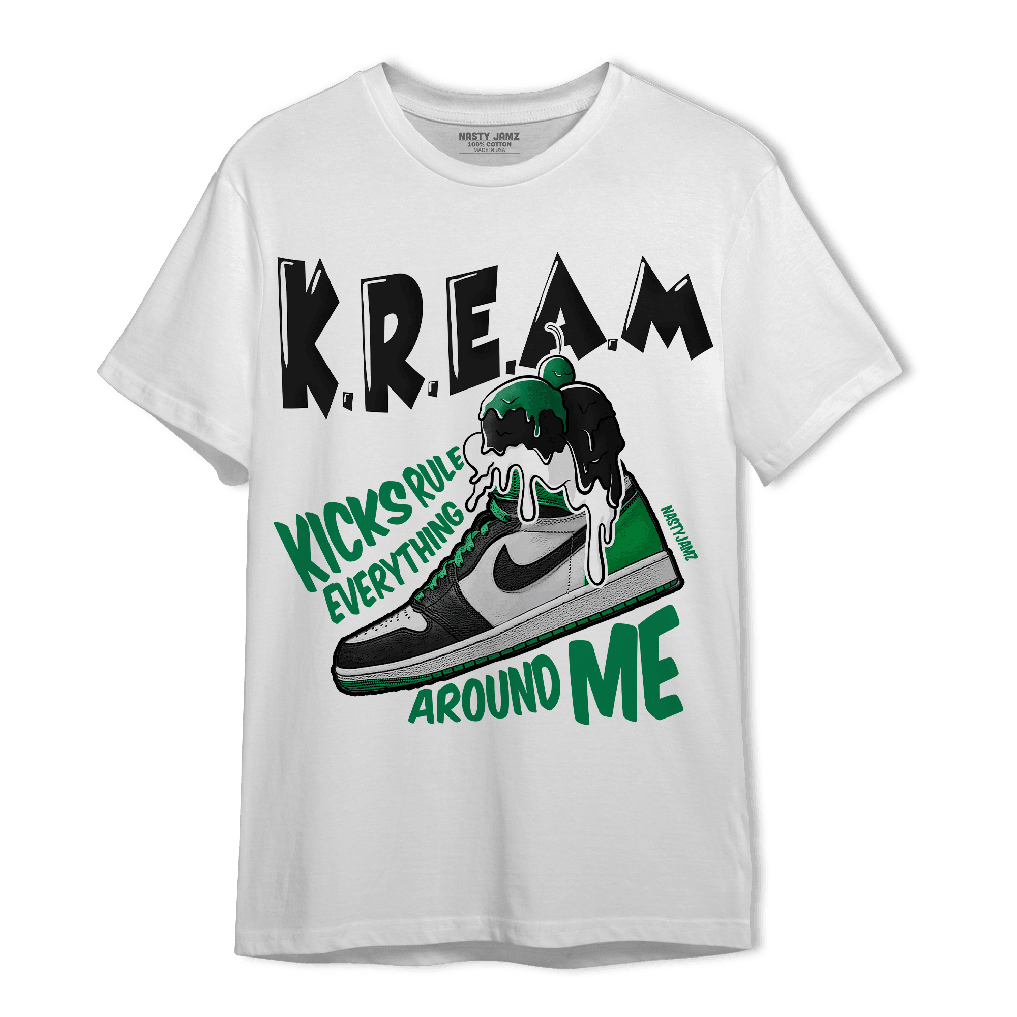 Celtic Lucky Green 1s T Shirt Match Kream Sneaker - NastyJamz