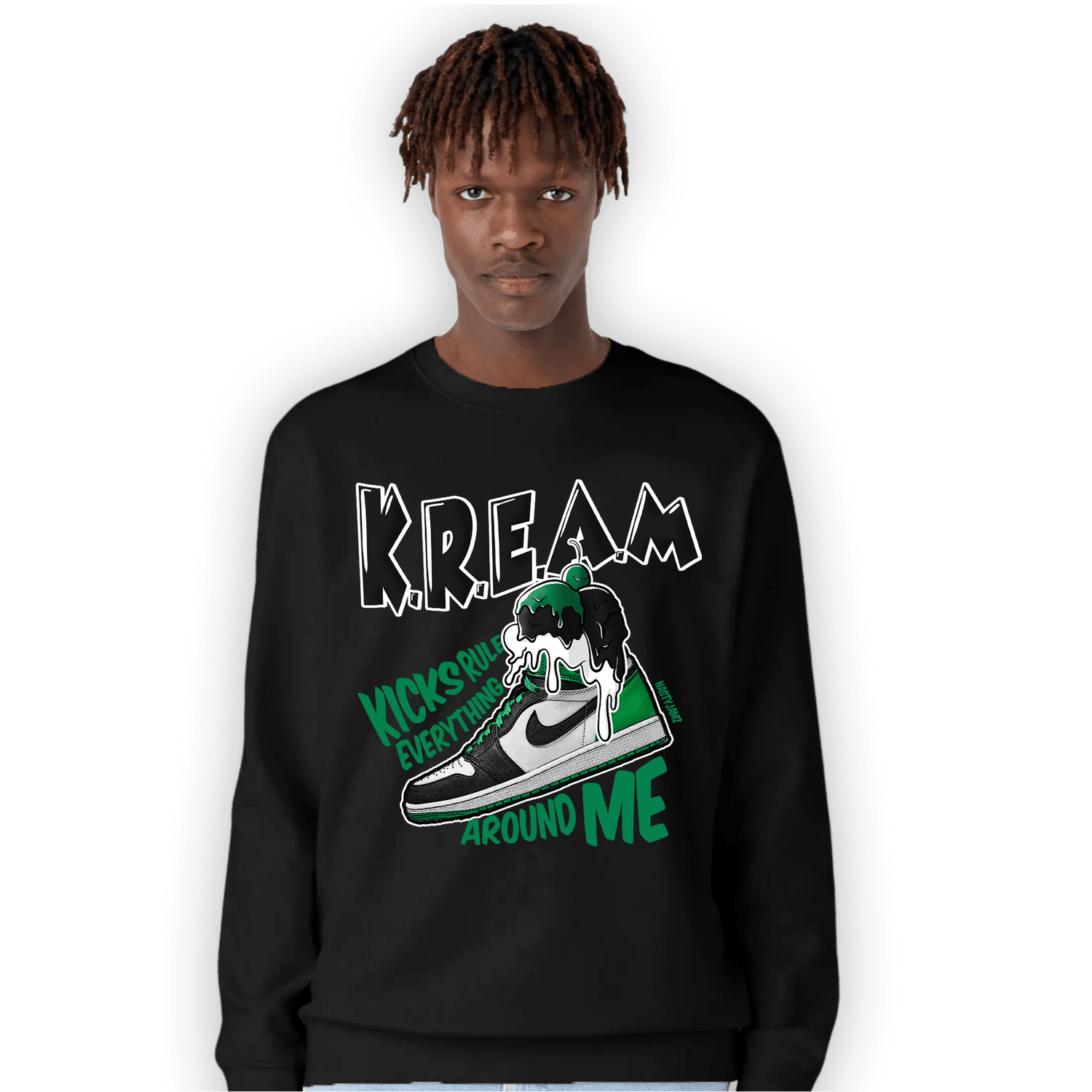 Celtic Lucky Green 1s Sweatshirt Match Kream Sneaker - NastyJamz