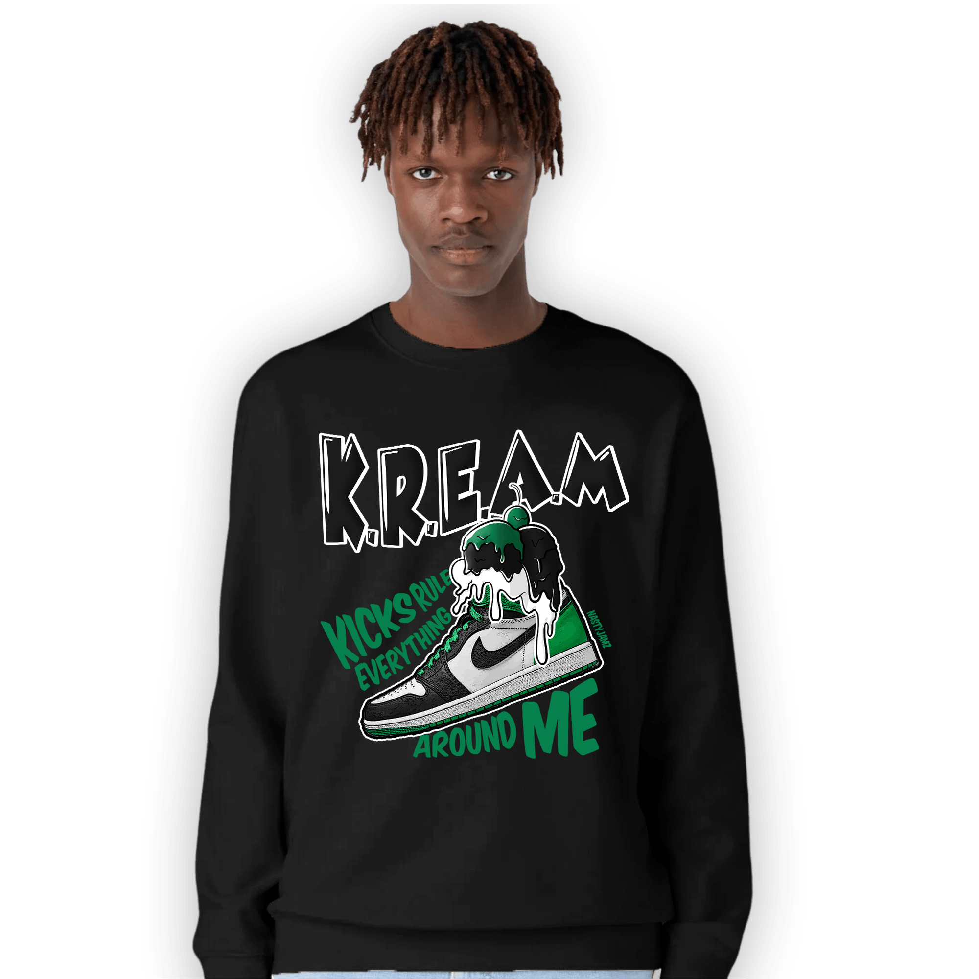 Celtic Lucky Green 1s Sweatshirt Match Kream Sneaker - NastyJamz