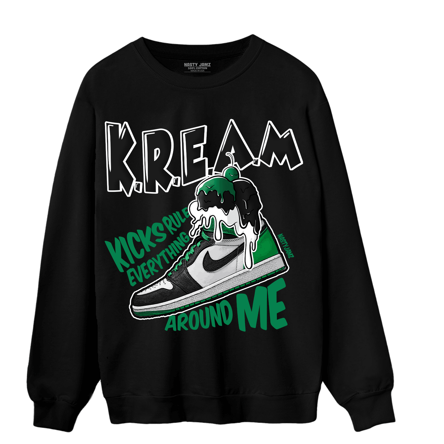 Celtic Lucky Green 1s Sweatshirt Match Kream Sneaker - NastyJamz