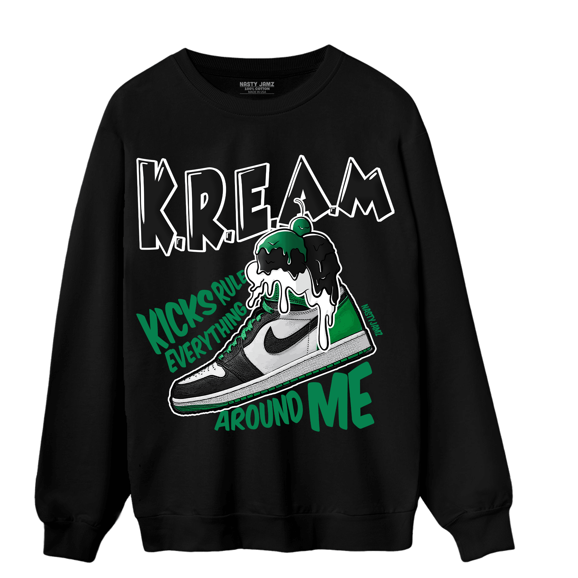 Celtic Lucky Green 1s Sweatshirt Match Kream Sneaker - NastyJamz