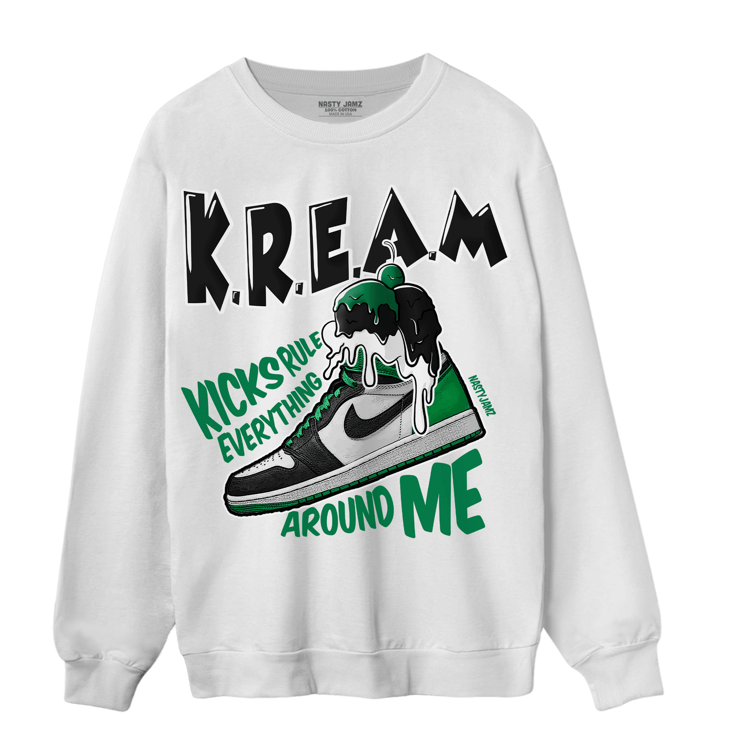 Celtic Lucky Green 1s Sweatshirt Match Kream Sneaker - NastyJamz