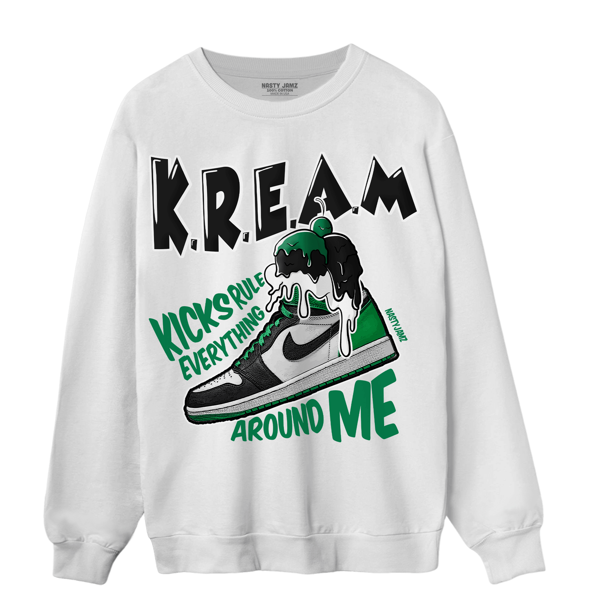 Celtic Lucky Green 1s Sweatshirt Match Kream Sneaker - NastyJamz
