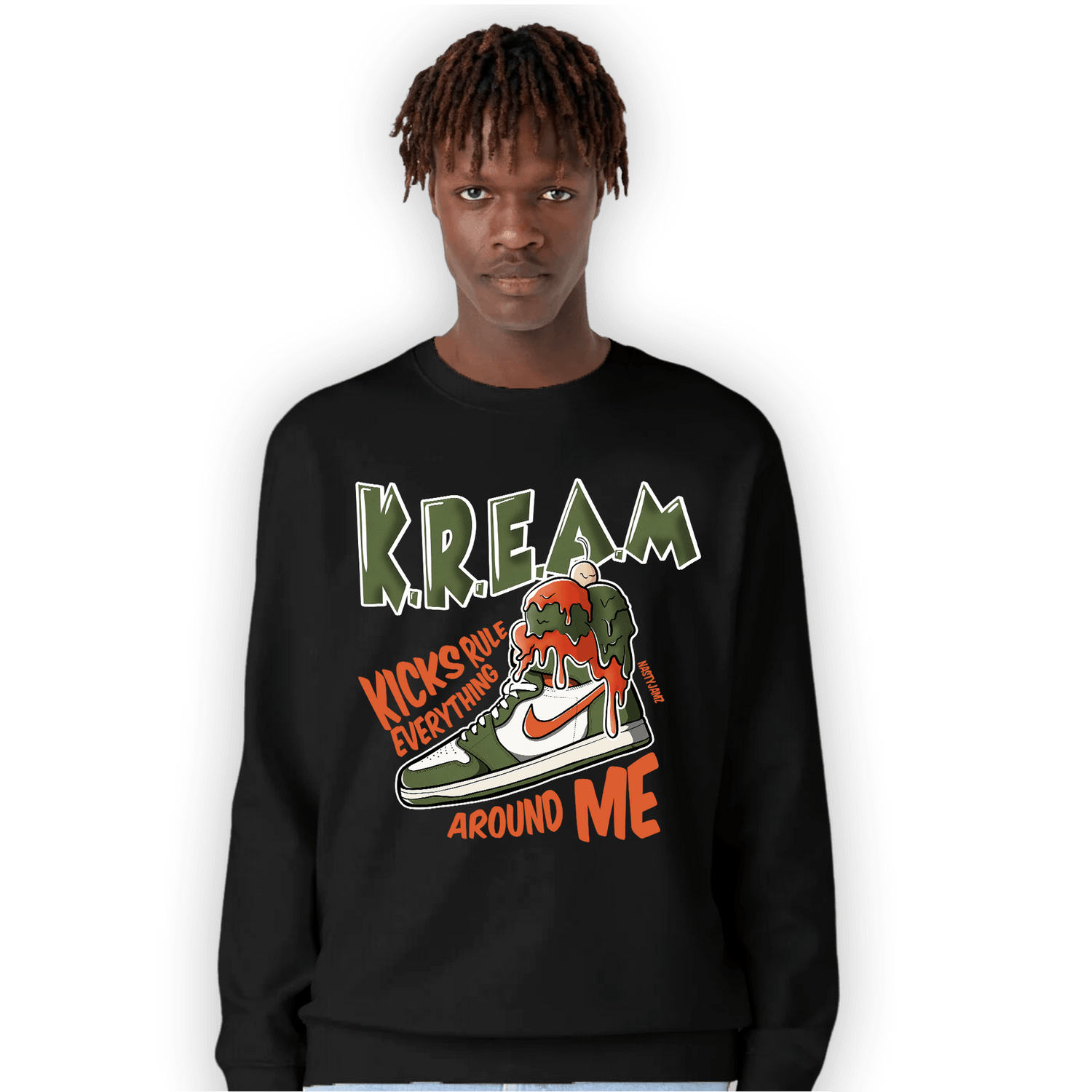 High OG Celadon 1s Sweatshirt Match Kream Sneaker - NastyJamz