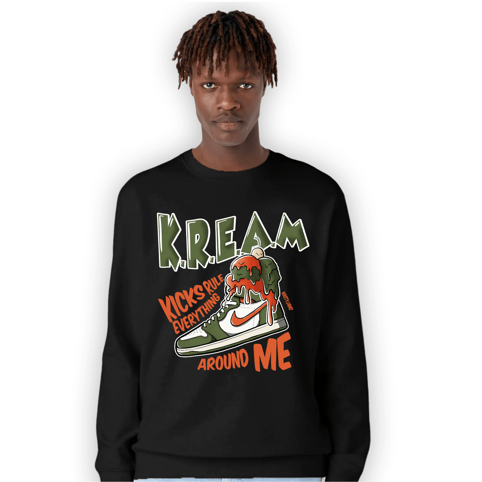 High OG Celadon 1s Sweatshirt Match Kream Sneaker - NastyJamz