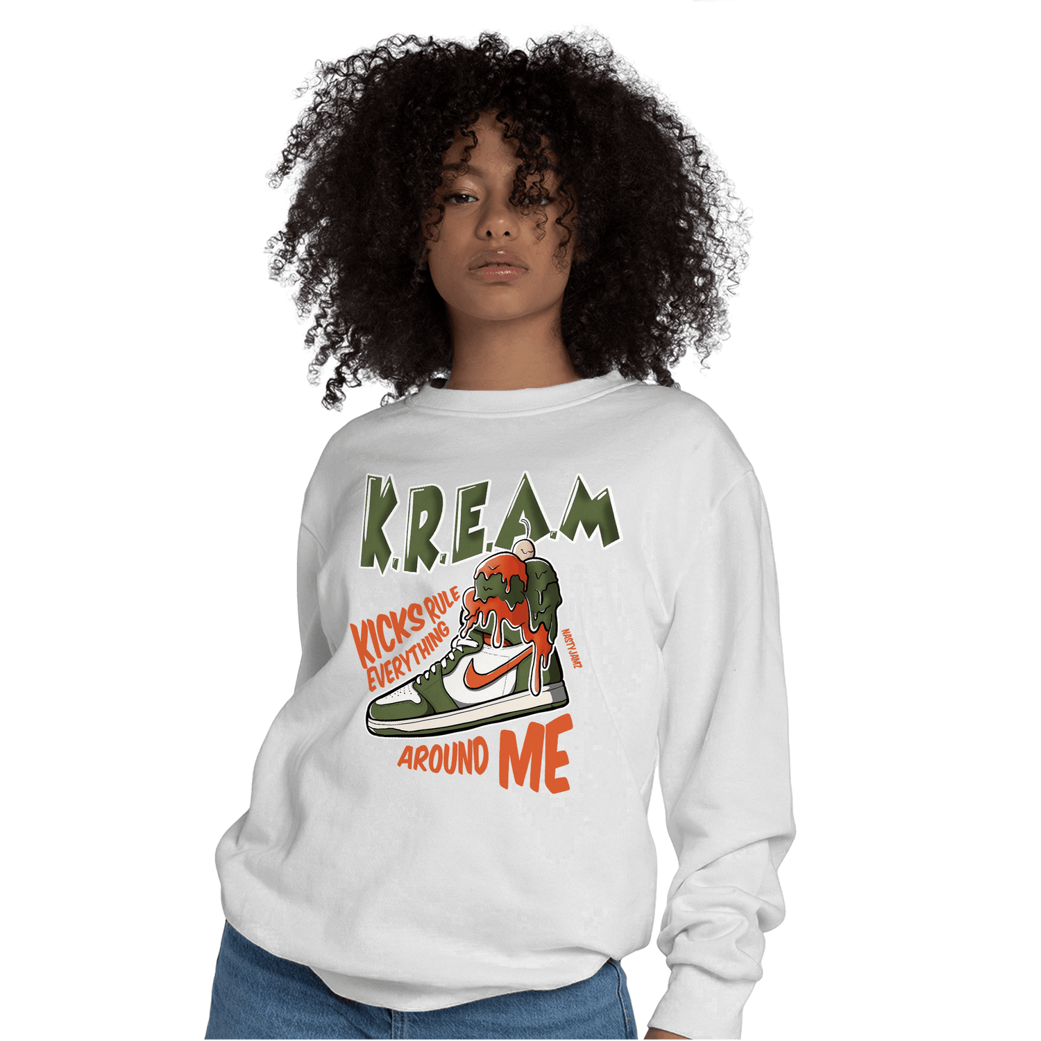 High OG Celadon 1s Sweatshirt Match Kream Sneaker - NastyJamz