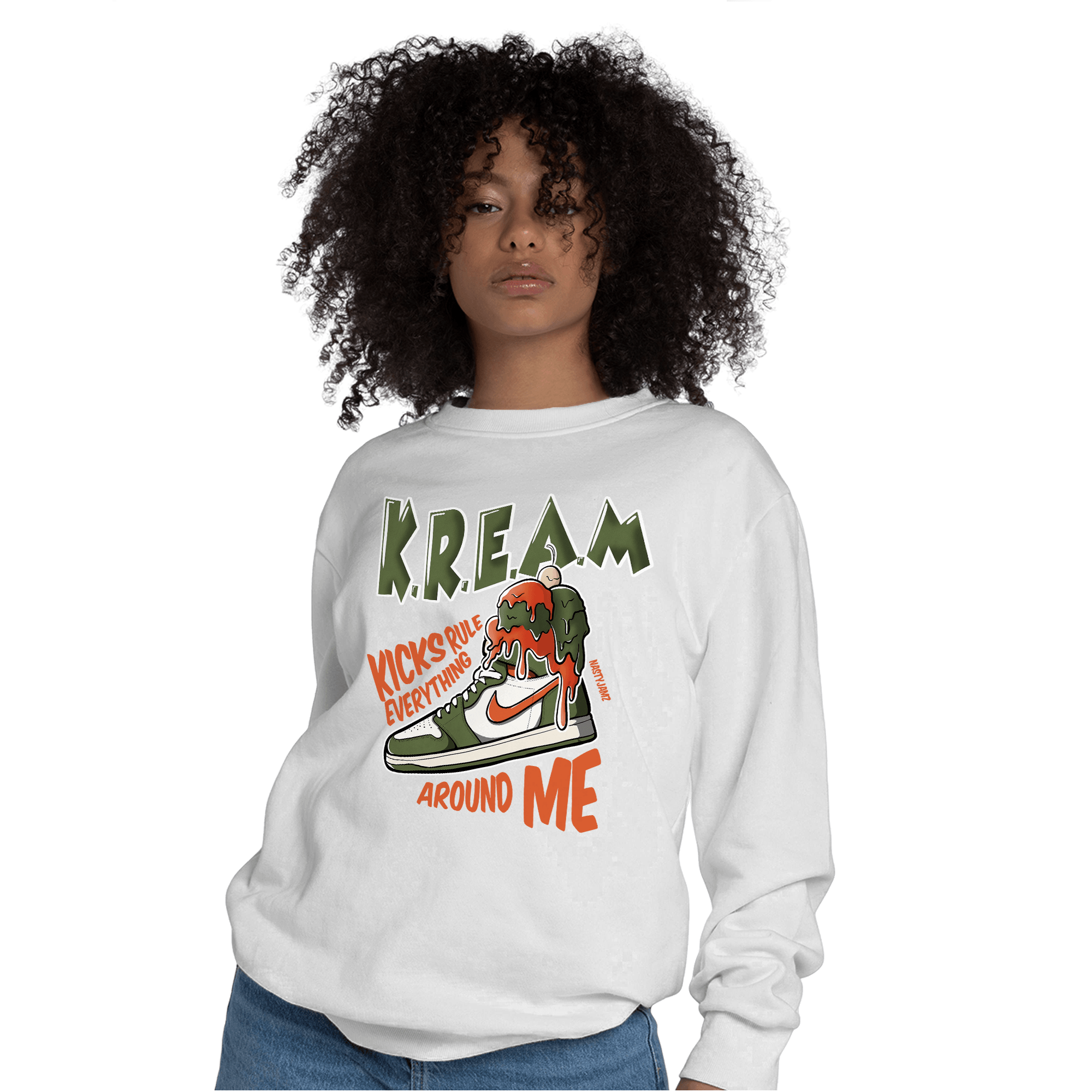 High OG Celadon 1s Sweatshirt Match Kream Sneaker - NastyJamz