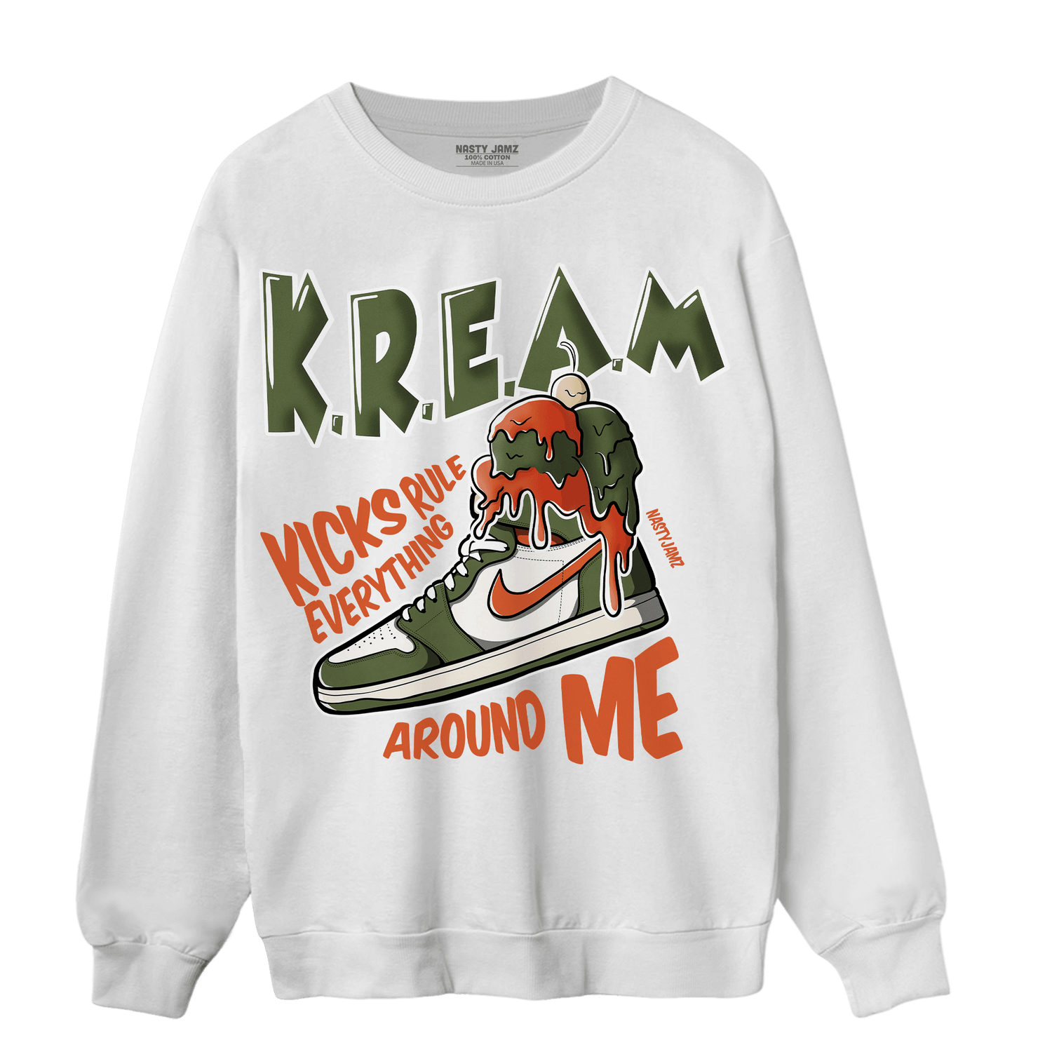 High OG Celadon 1s Sweatshirt Match Kream Sneaker - NastyJamz