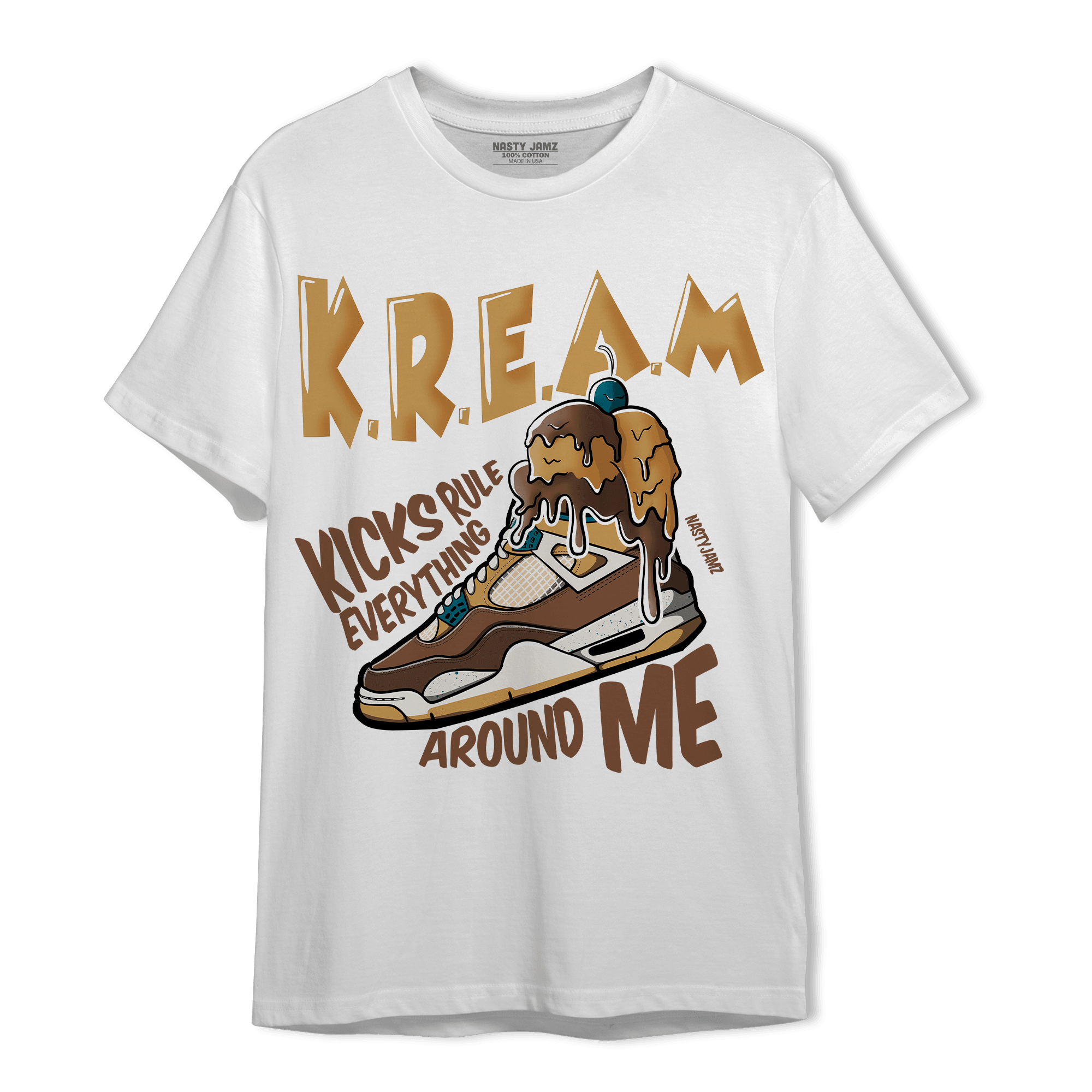Cacao Wow 4s T Shirt Match Kream Sneaker - NastyJamz