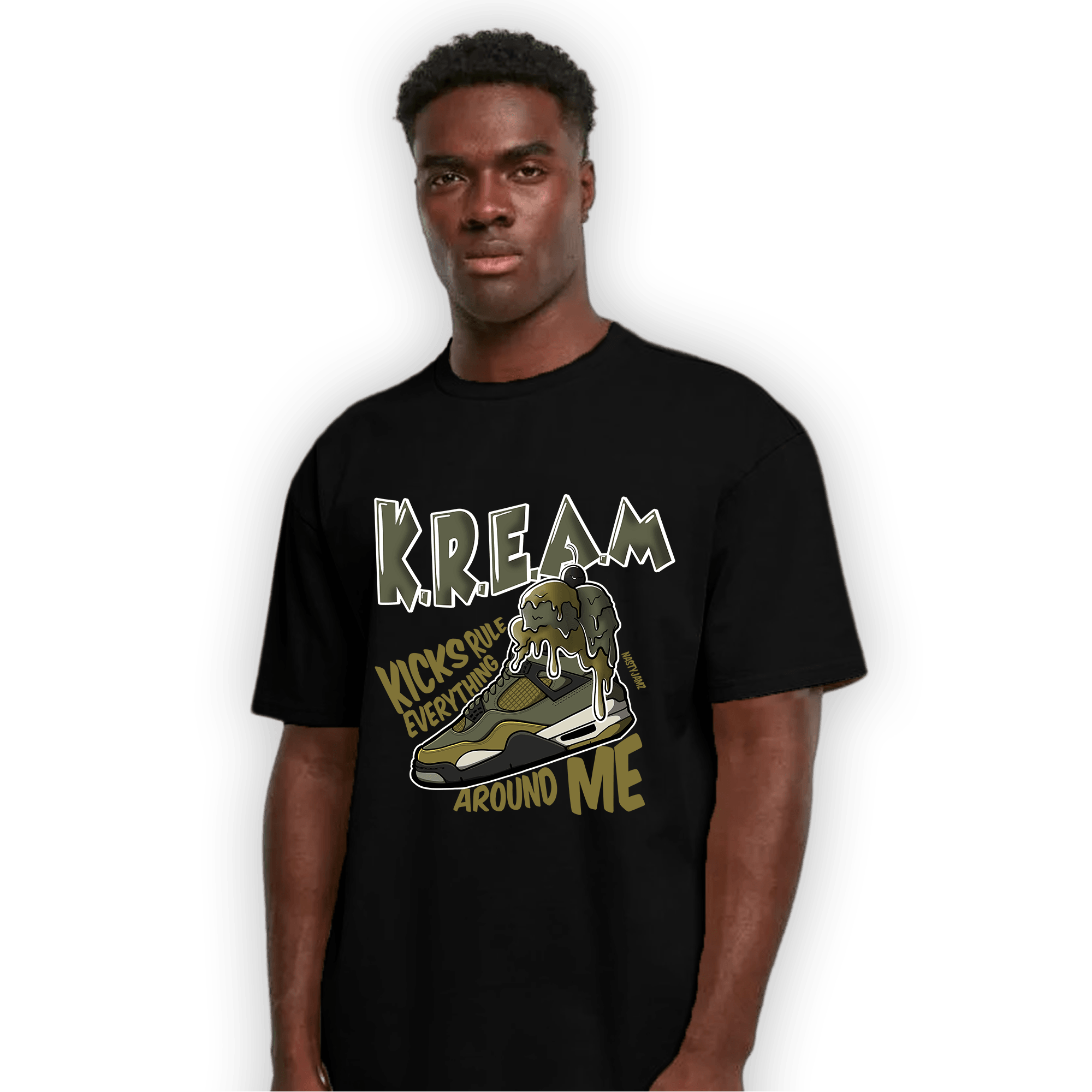 SE Craft Medium Olive 4s T Shirt Match Kream Sneaker - NastyJamz