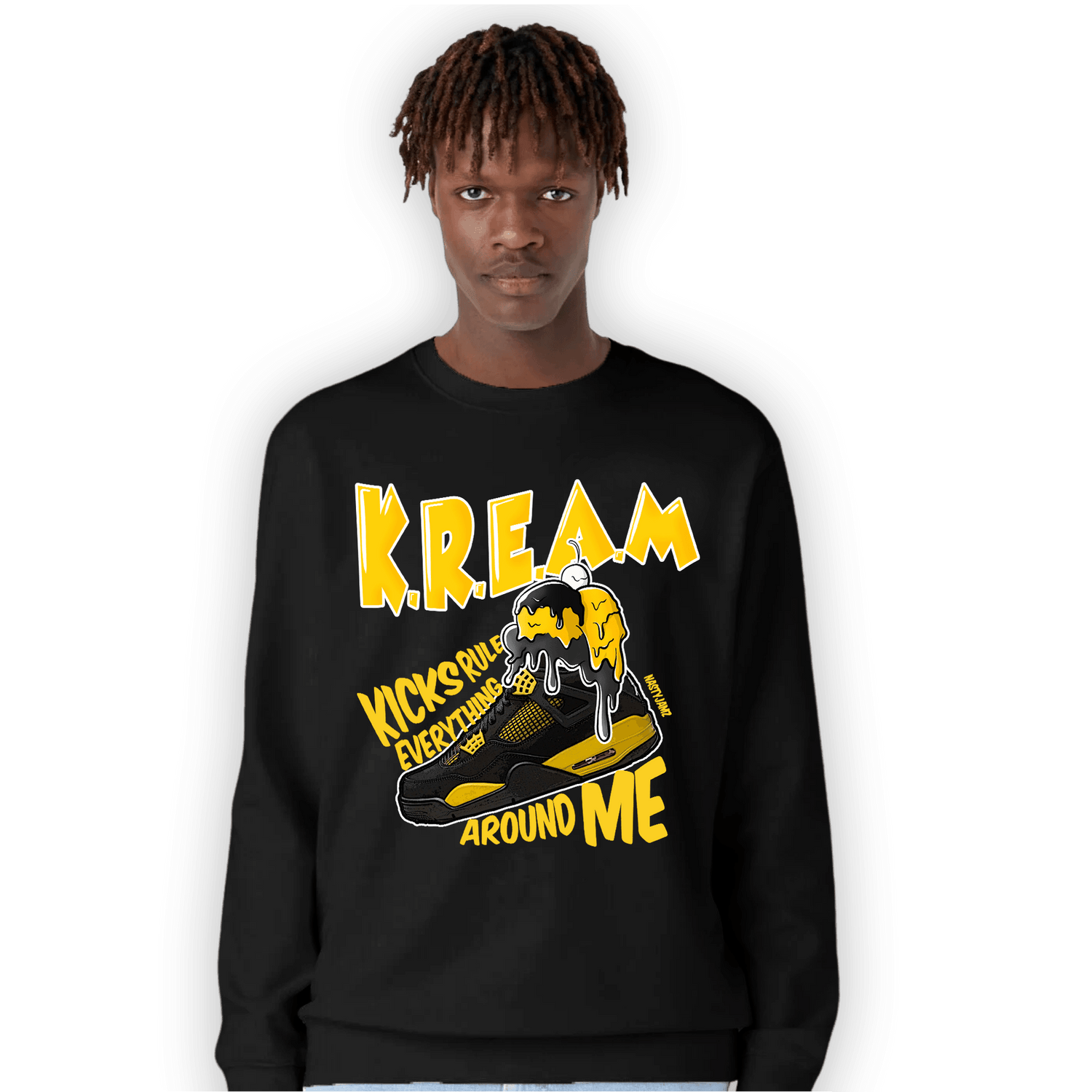 Thunder 4s Sweatshirt Match Kream Sneaker - NastyJamz