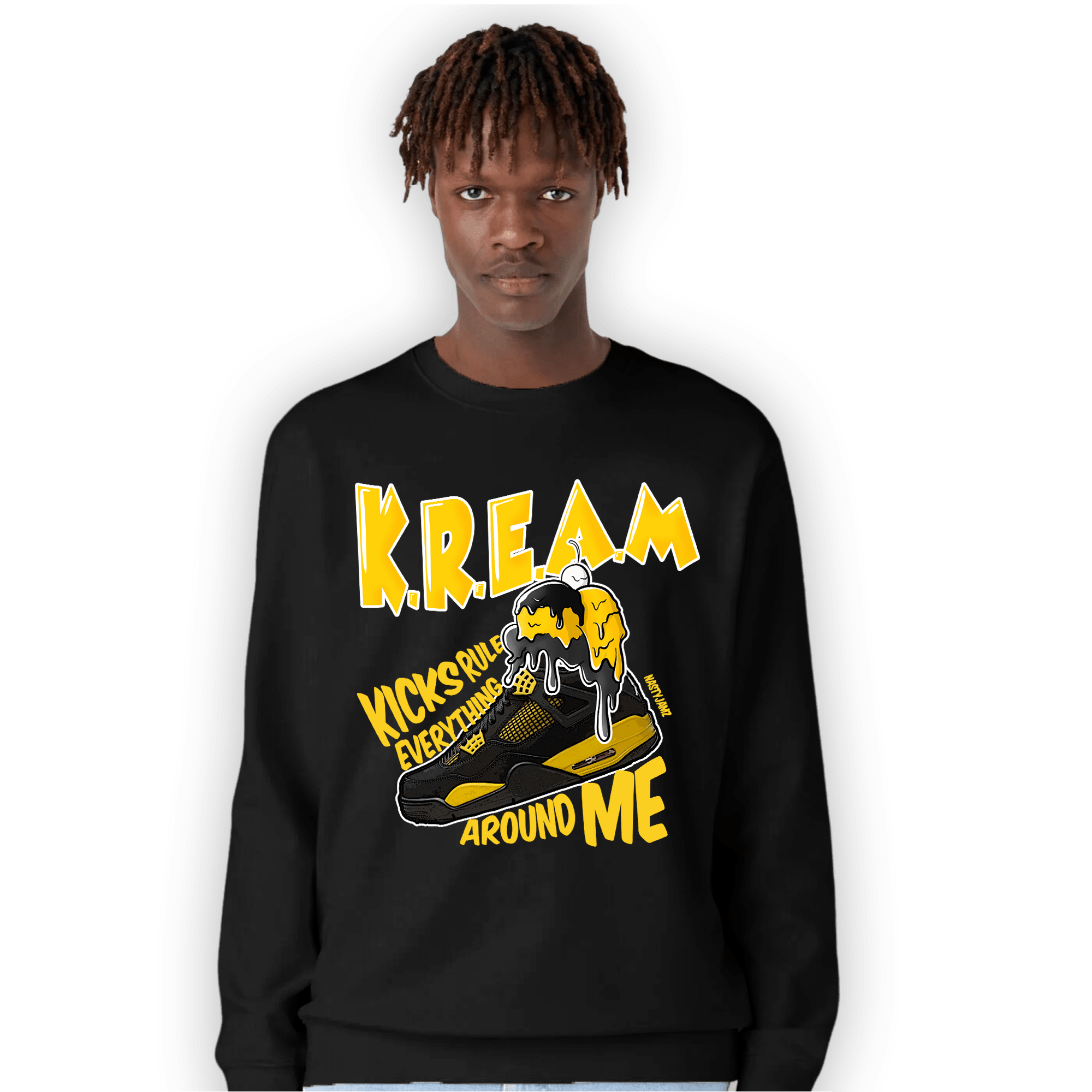 Thunder 4s Sweatshirt Match Kream Sneaker - NastyJamz