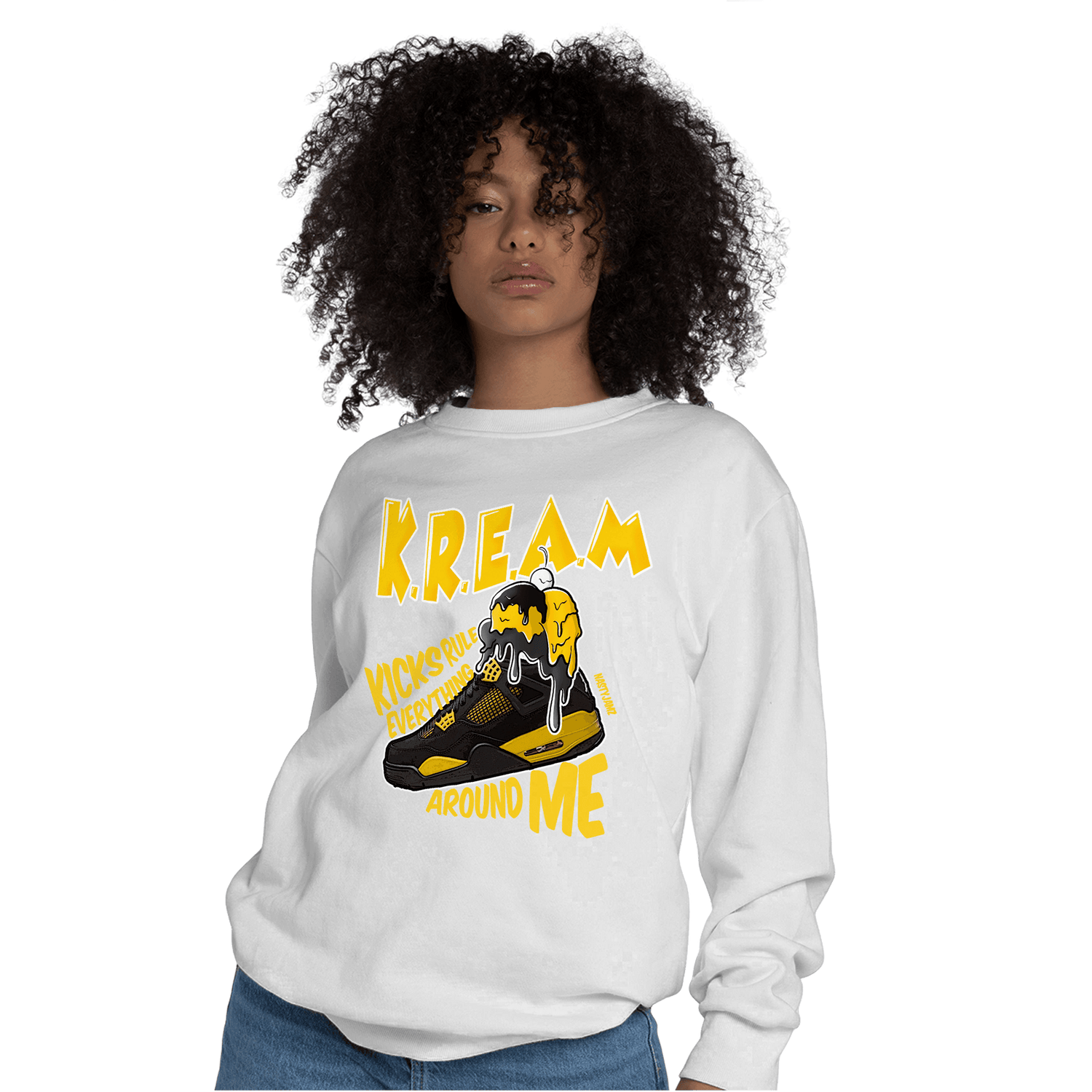 Thunder 4s Sweatshirt Match Kream Sneaker - NastyJamz