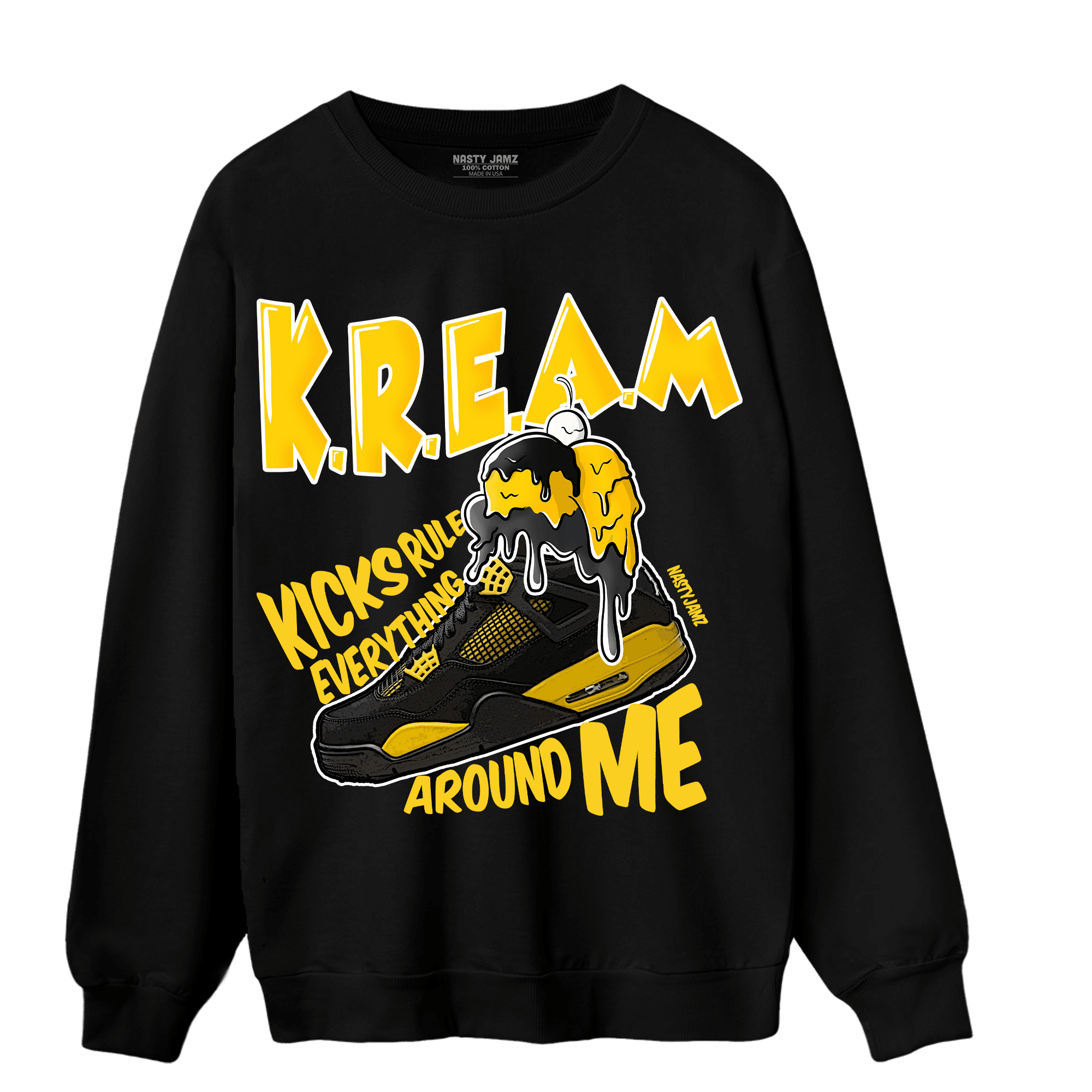Thunder 4s Sweatshirt Match Kream Sneaker - NastyJamz