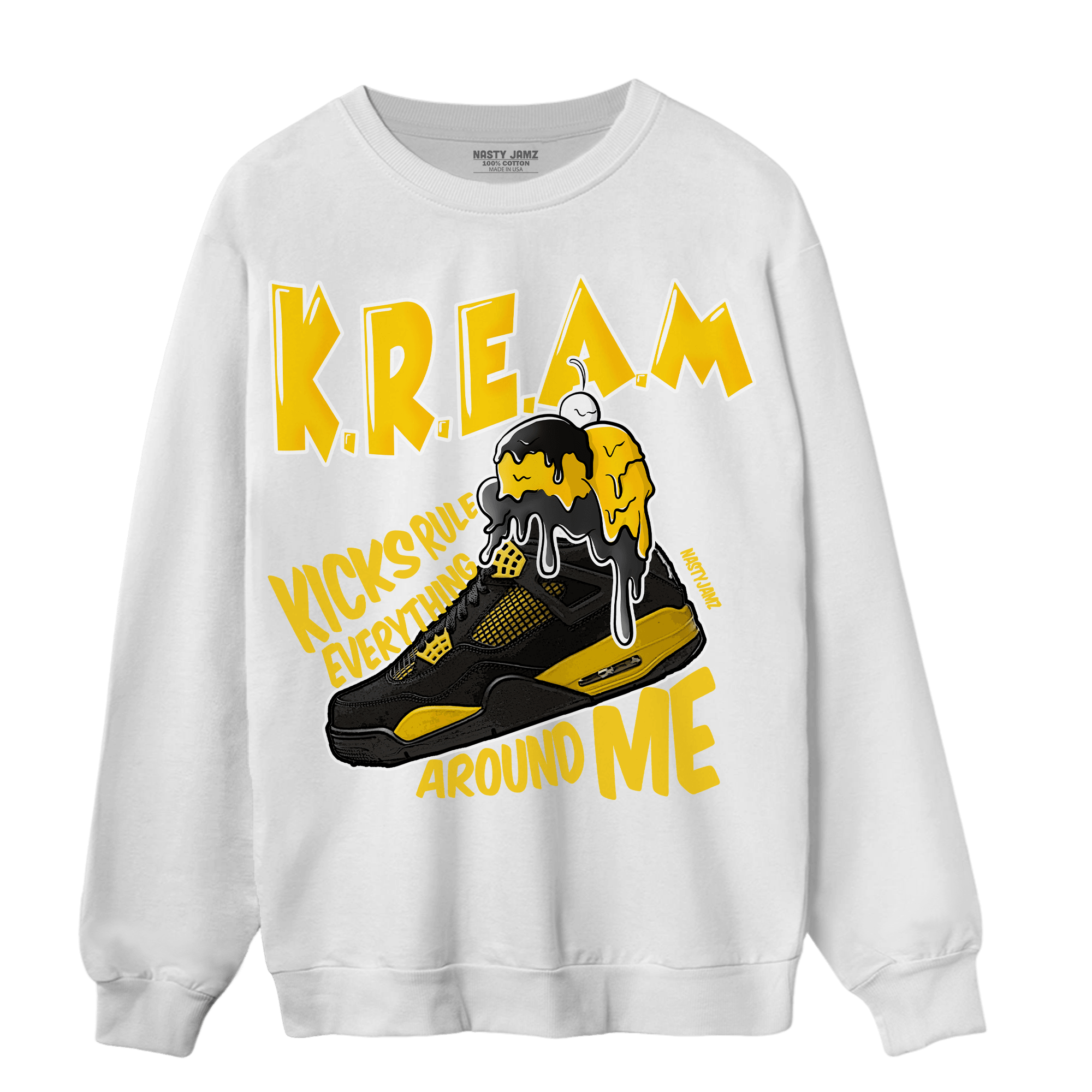 Thunder 4s Sweatshirt Match Kream Sneaker - NastyJamz