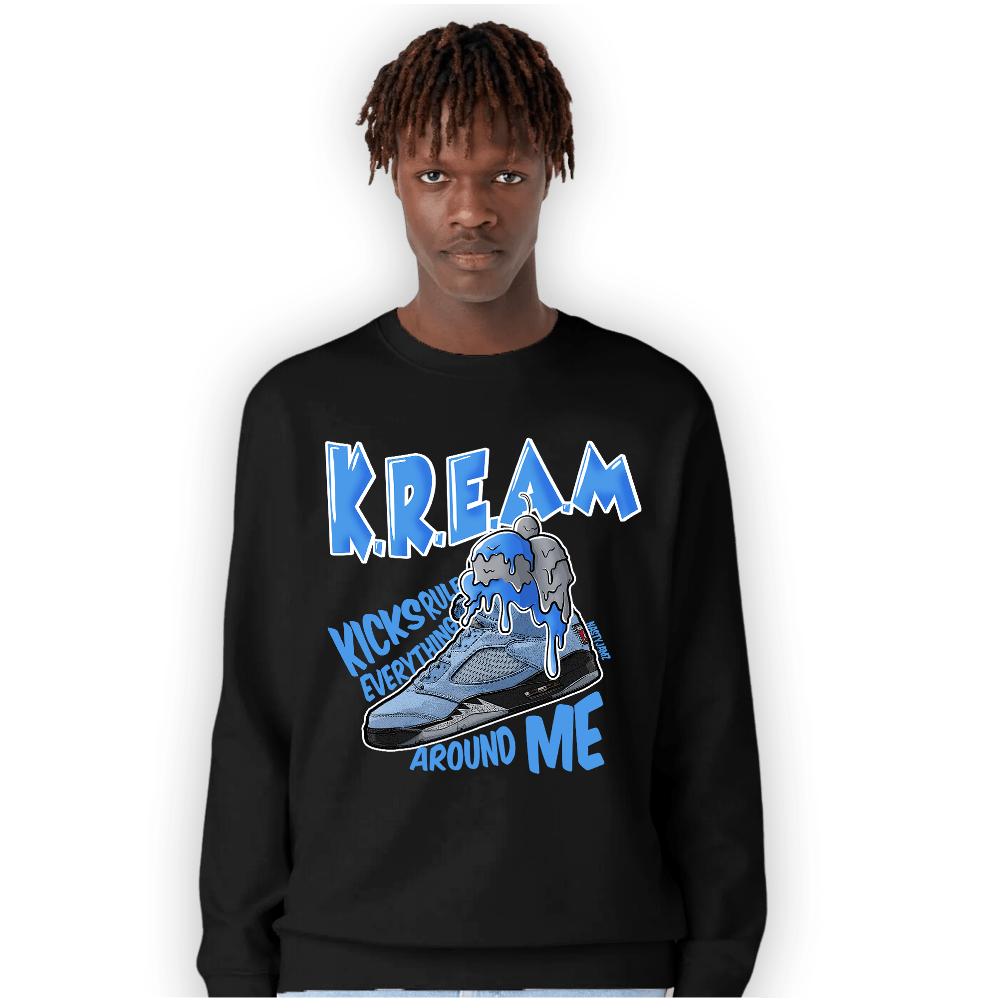 University Blue 5s Sweatshirt Match Kream Sneaker - NastyJamz