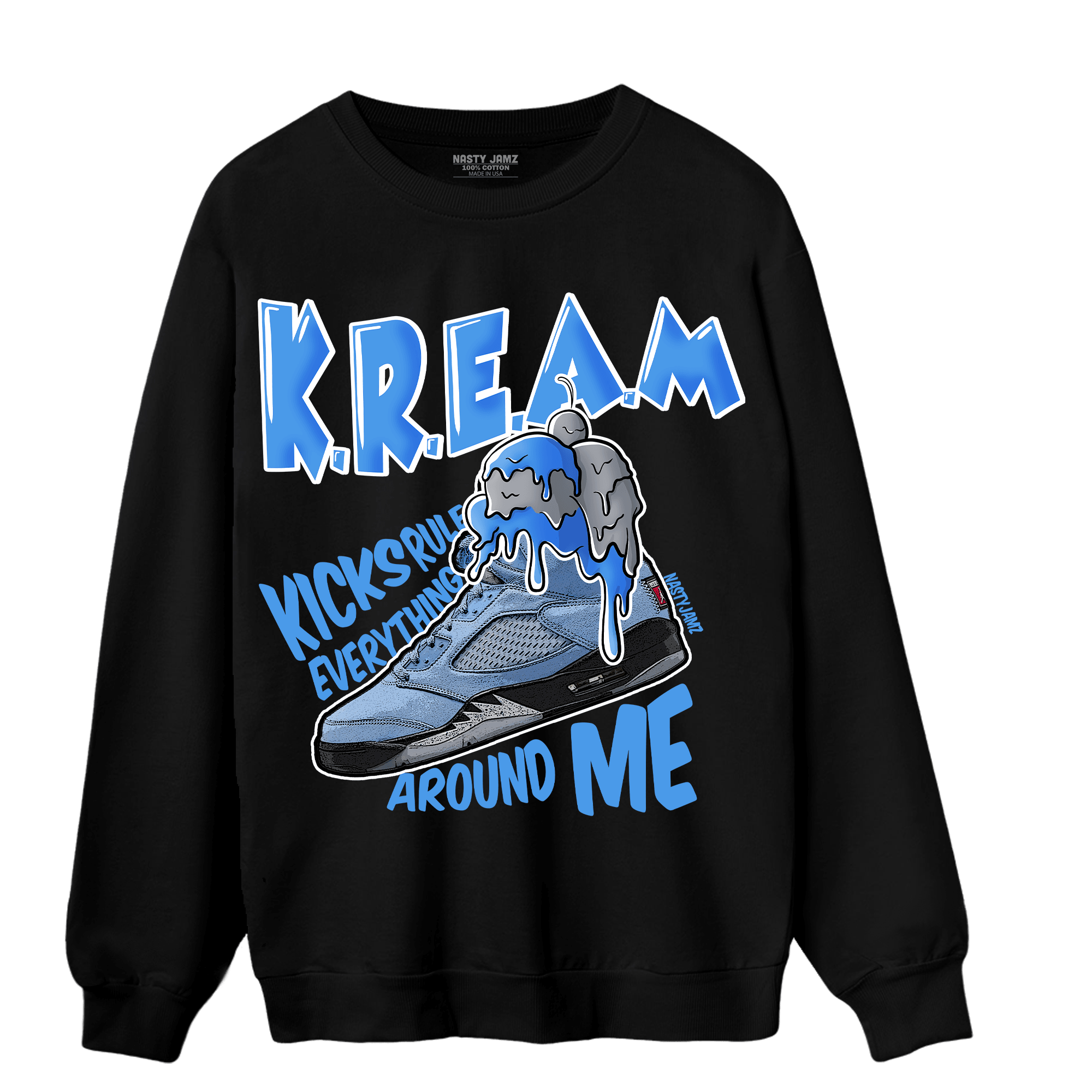 University Blue 5s Sweatshirt Match Kream Sneaker - NastyJamz