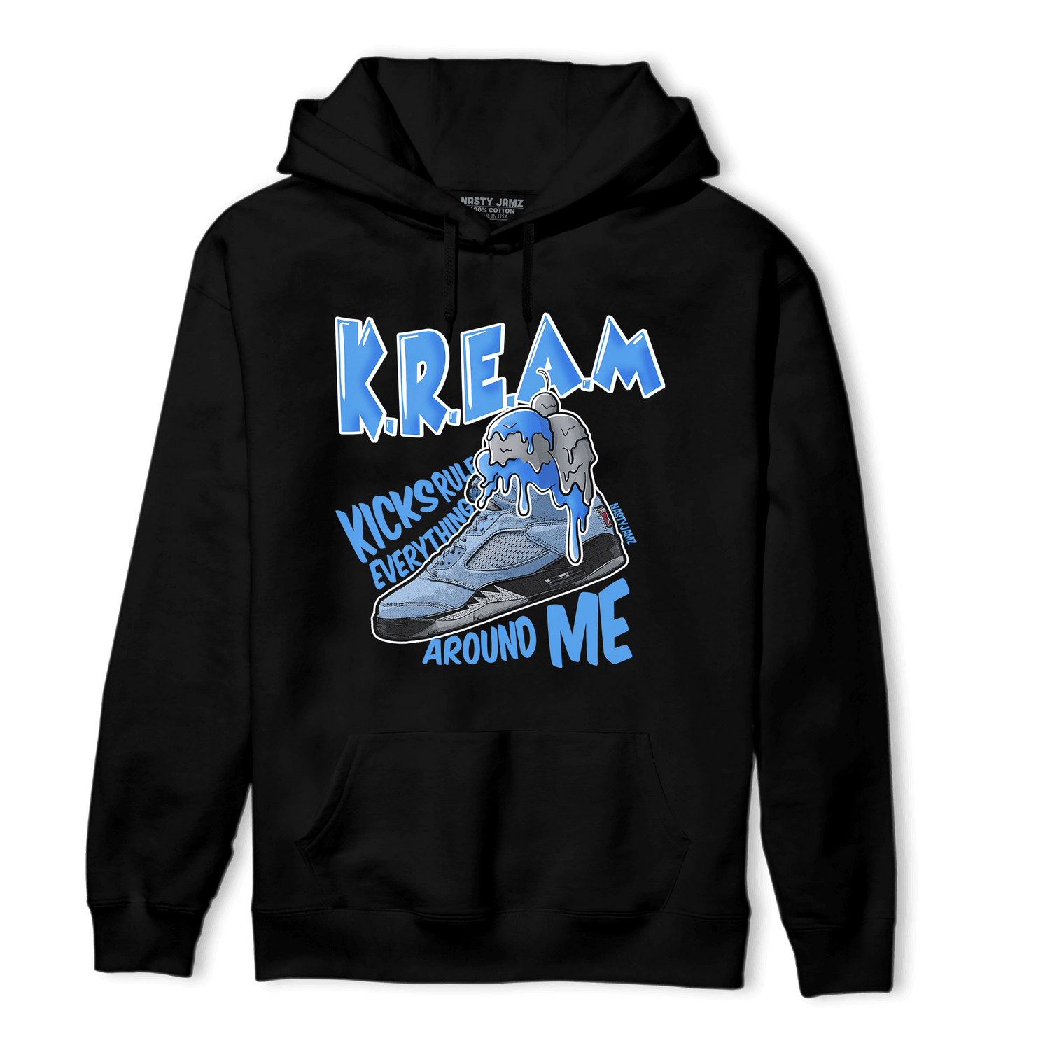 University Blue 5s Hoodie Match Kream Sneaker - NastyJamz