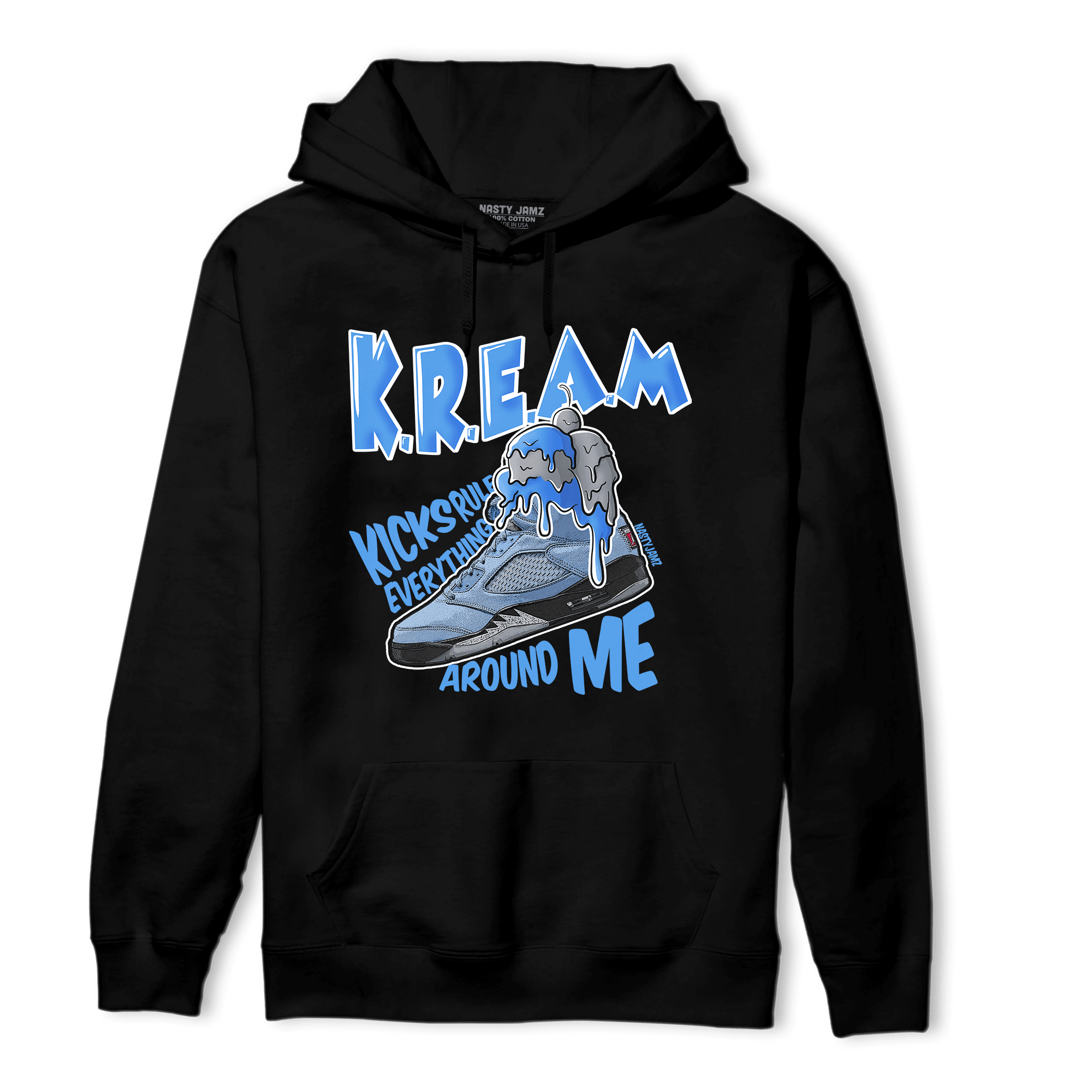 University Blue 5s Hoodie Match Kream Sneaker - NastyJamz