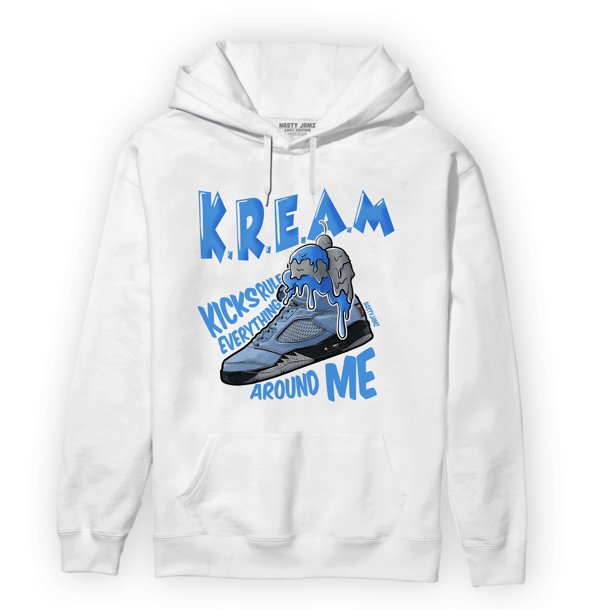 University Blue 5s Hoodie Match Kream Sneaker - NastyJamz