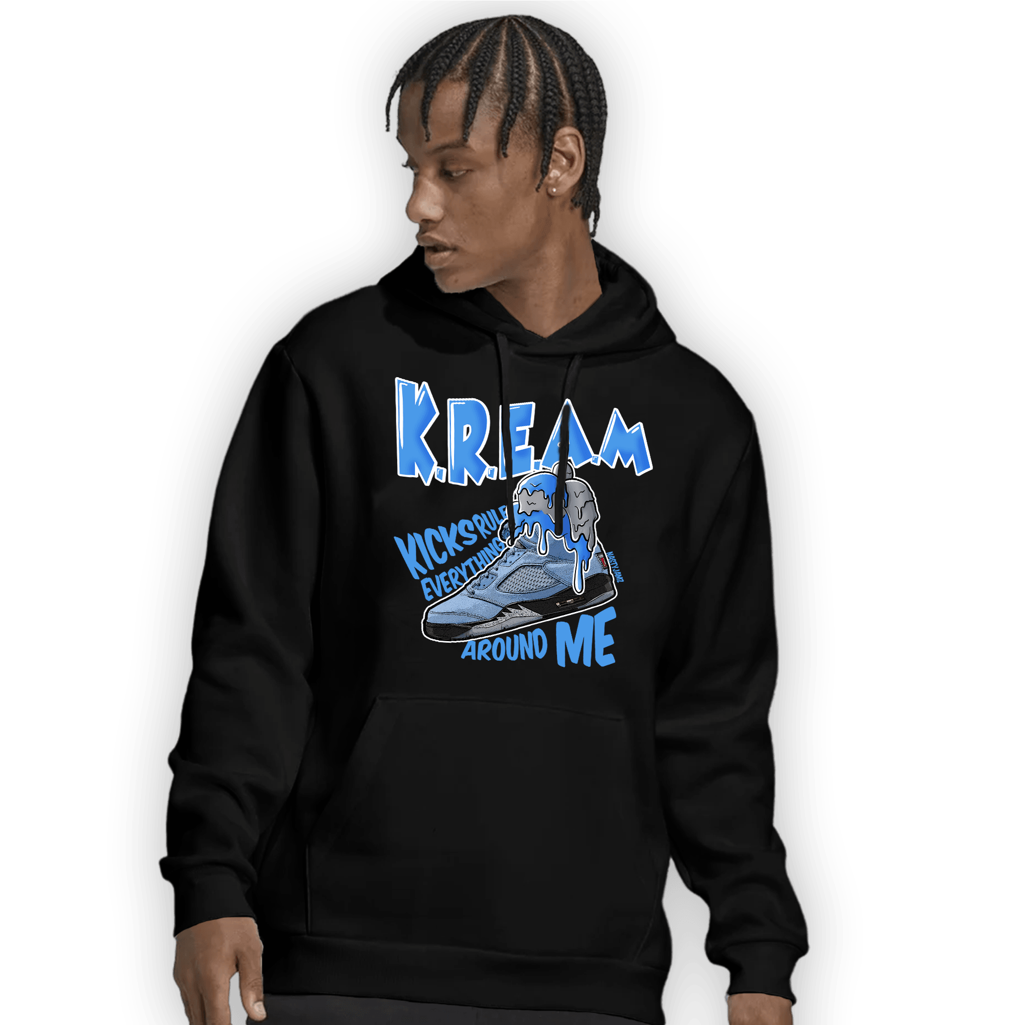 University Blue 5s Hoodie Match Kream Sneaker - NastyJamz