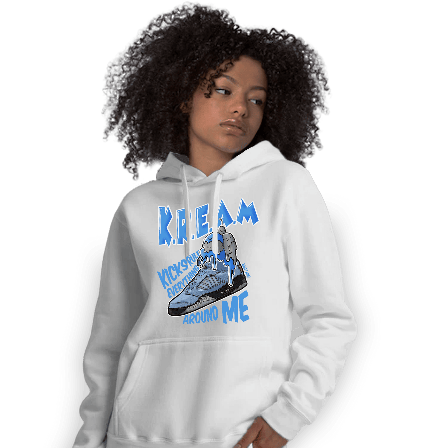 University Blue 5s Hoodie Match Kream Sneaker - NastyJamz