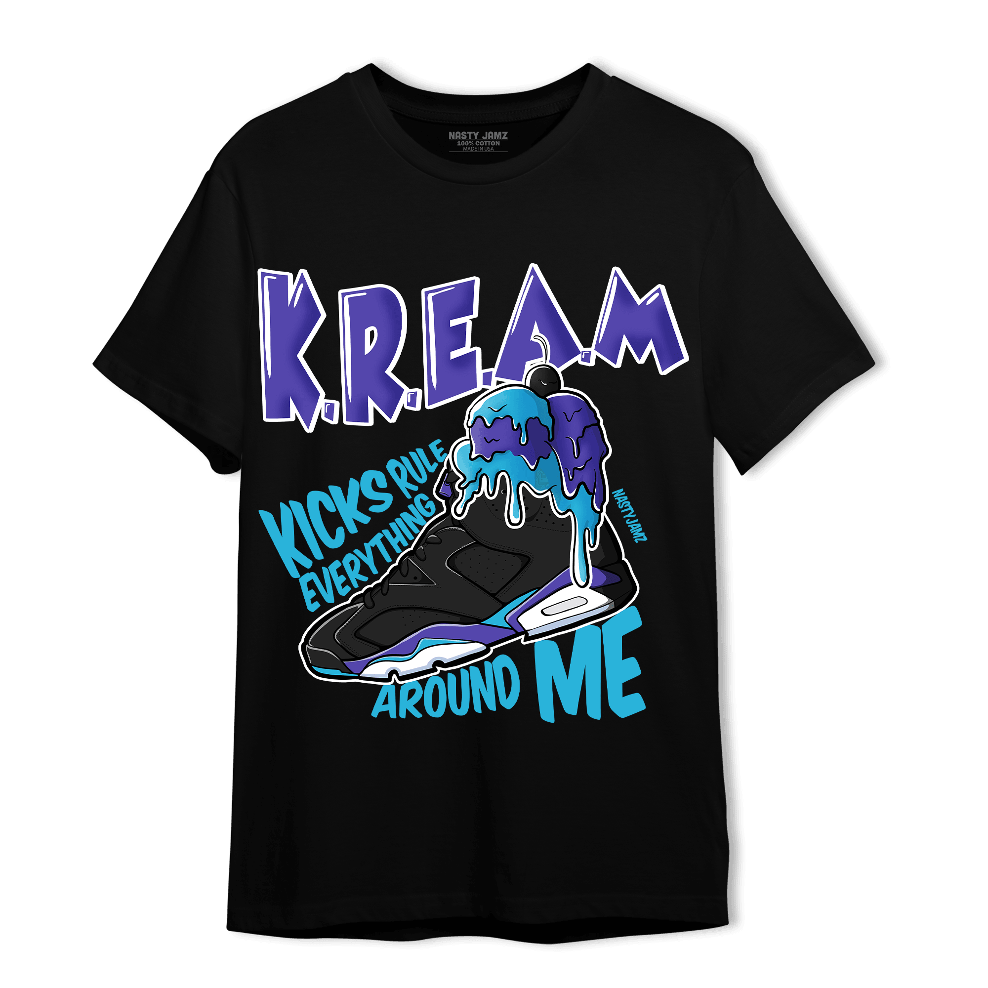 Aqua 6s T Shirt Match Kream Sneaker - NastyJamz