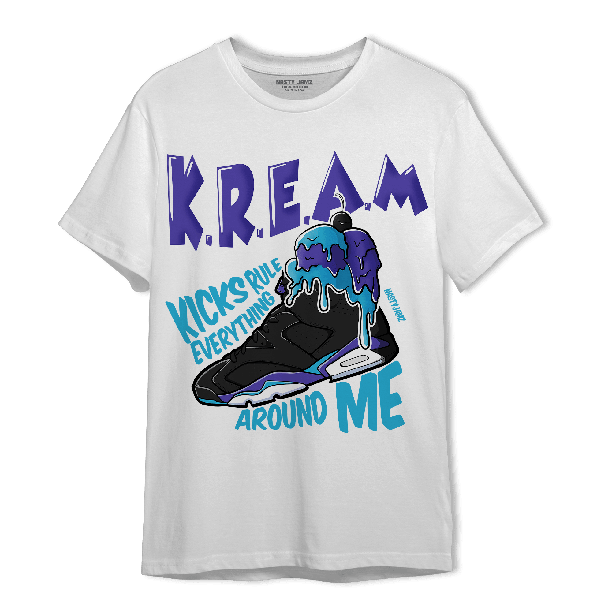 Aqua 6s T Shirt Match Kream Sneaker - NastyJamz