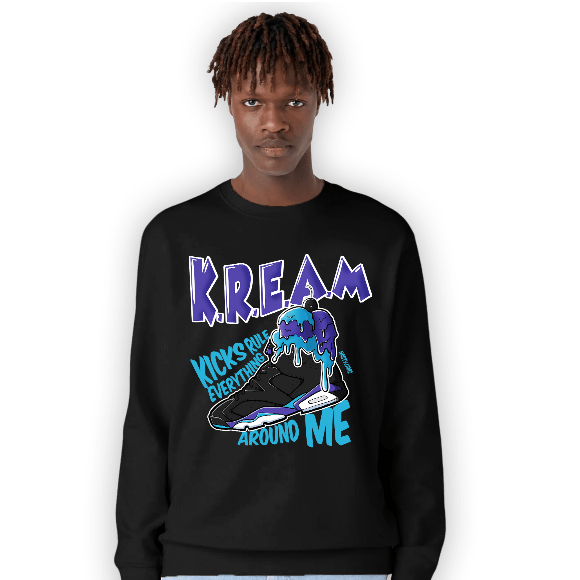 Aqua 6s Sweatshirt Match Kream Sneaker - NastyJamz