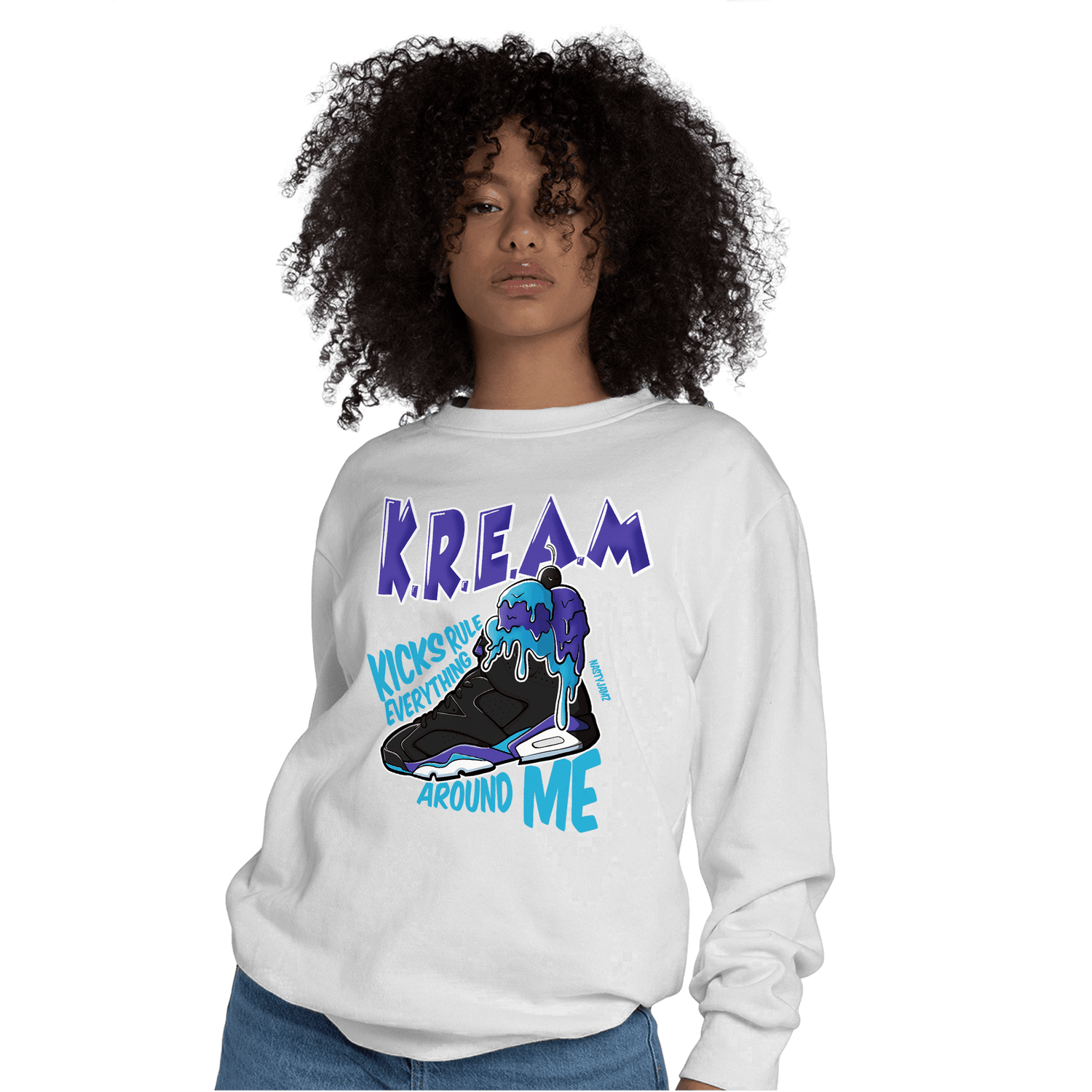 Aqua 6s Sweatshirt Match Kream Sneaker - NastyJamz