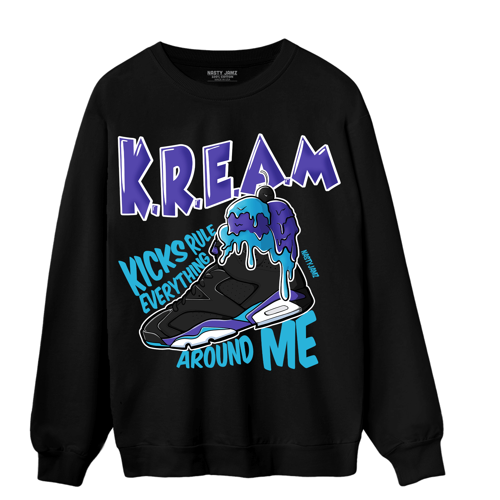 Aqua 6s Sweatshirt Match Kream Sneaker - NastyJamz
