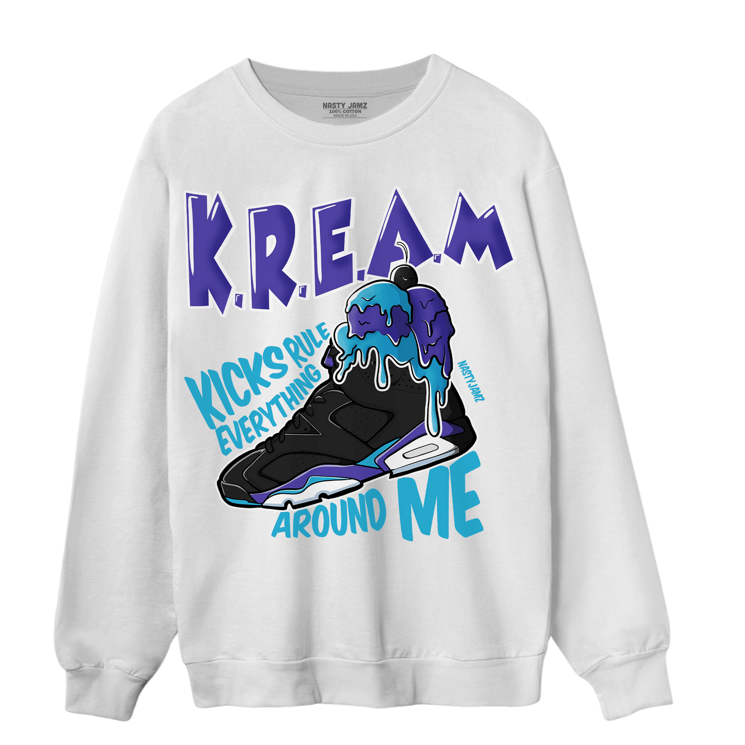 Aqua 6s Sweatshirt Match Kream Sneaker - NastyJamz