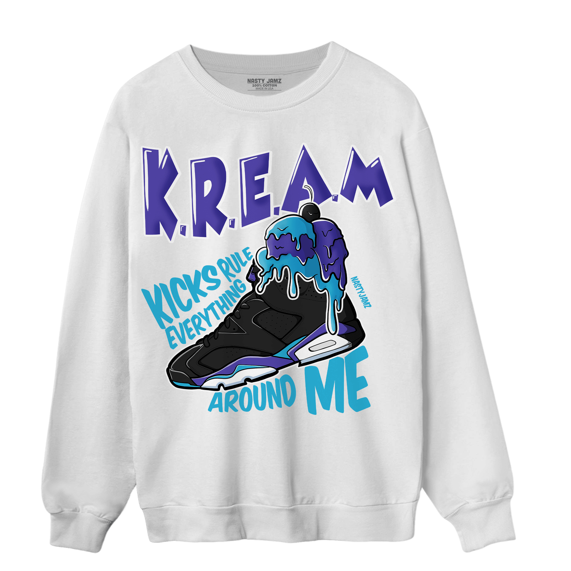 Aqua 6s Sweatshirt Match Kream Sneaker - NastyJamz