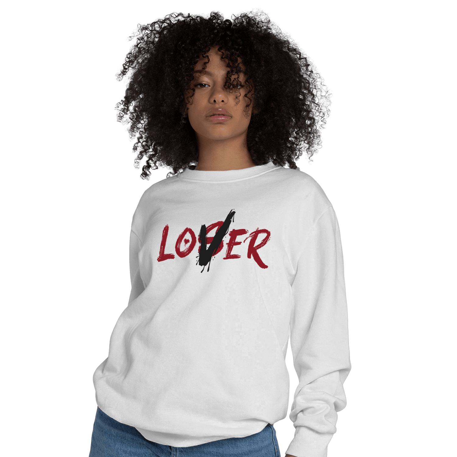 Cherry 12s Sweatshirt Match Loser Lover - NastyJamz