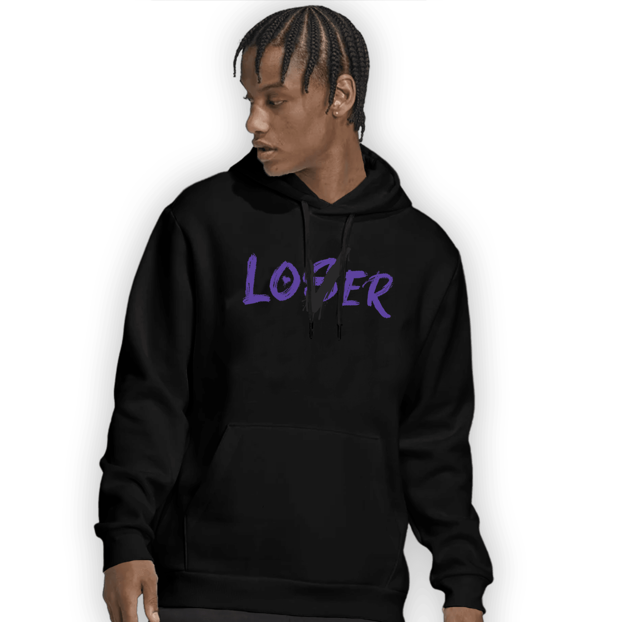 Field Purple 12s Hoodie Match Loser Lover - NastyJamz