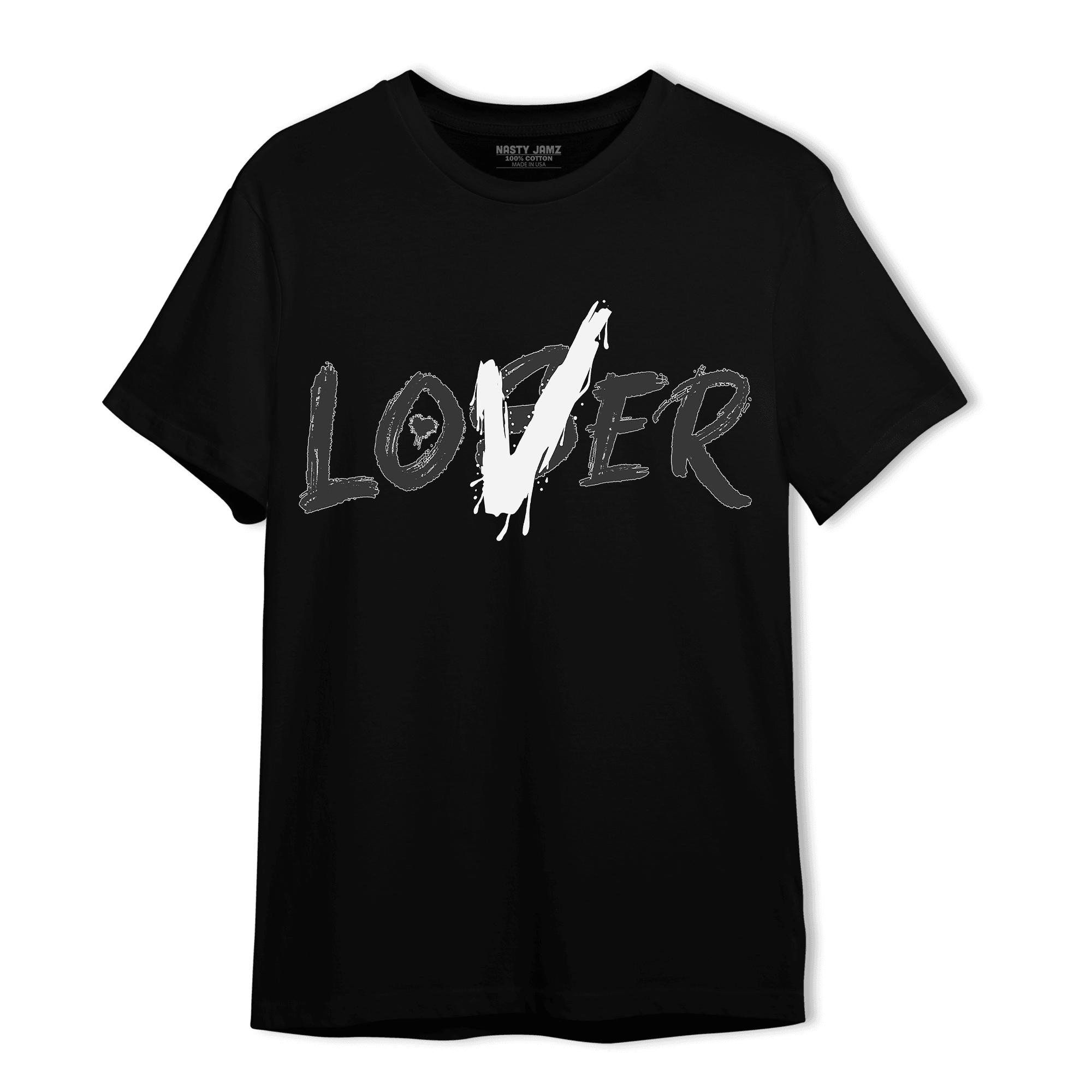Black White 14s T Shirt Match Loser Lover - NastyJamz