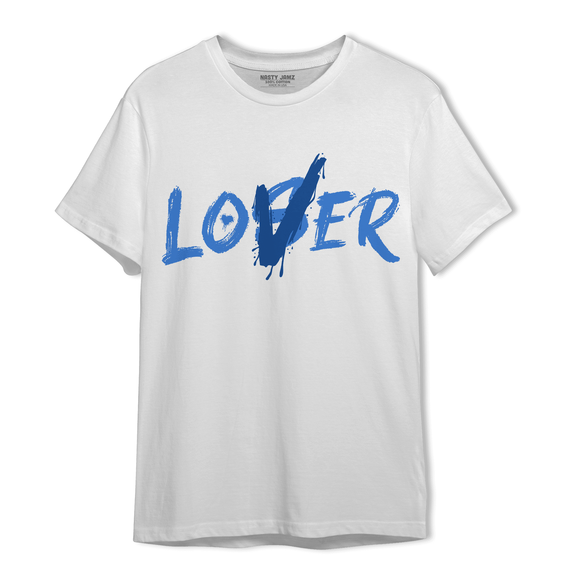University Blue Toe 1s T Shirt Match Loser Lover - NastyJamz