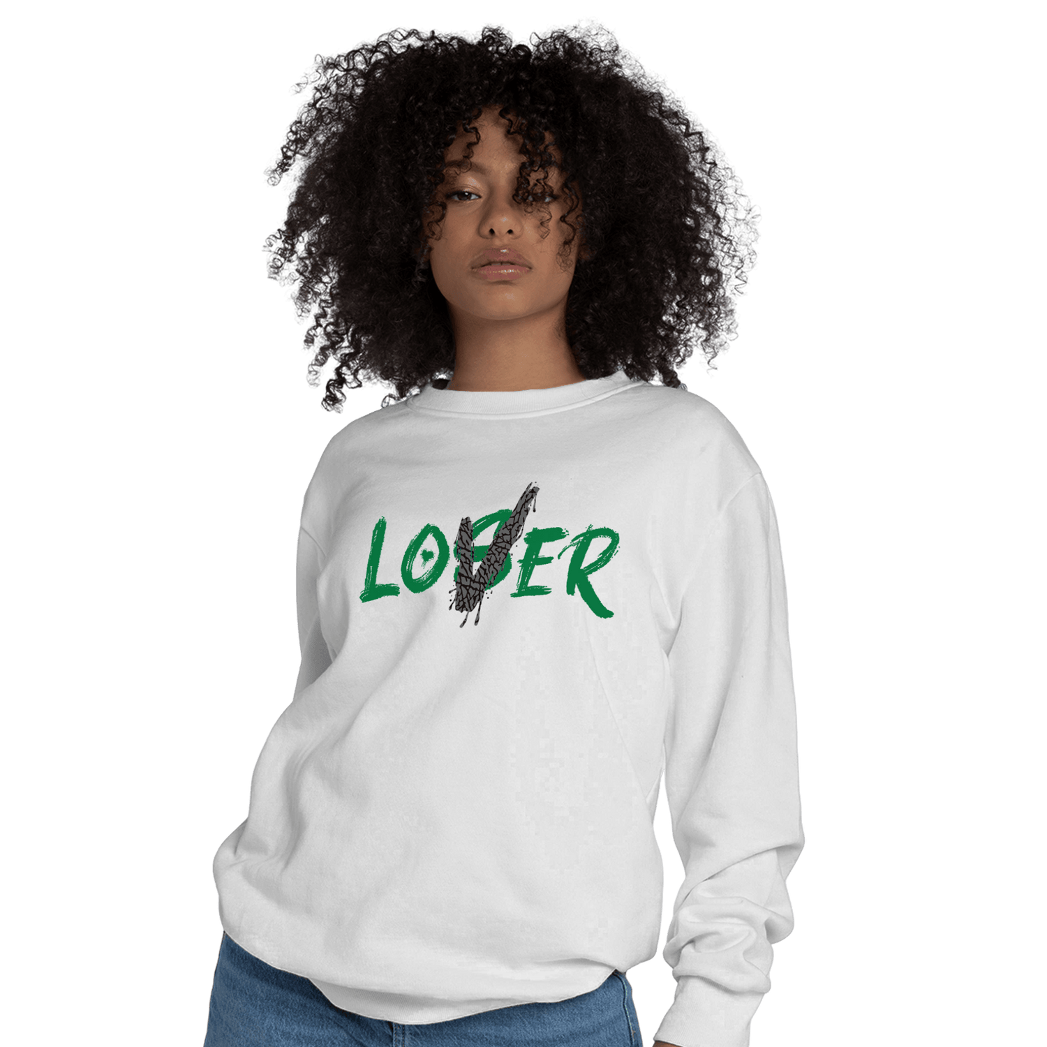 Lucky Green 3s Sweatshirt Match Loser Lover - NastyJamz