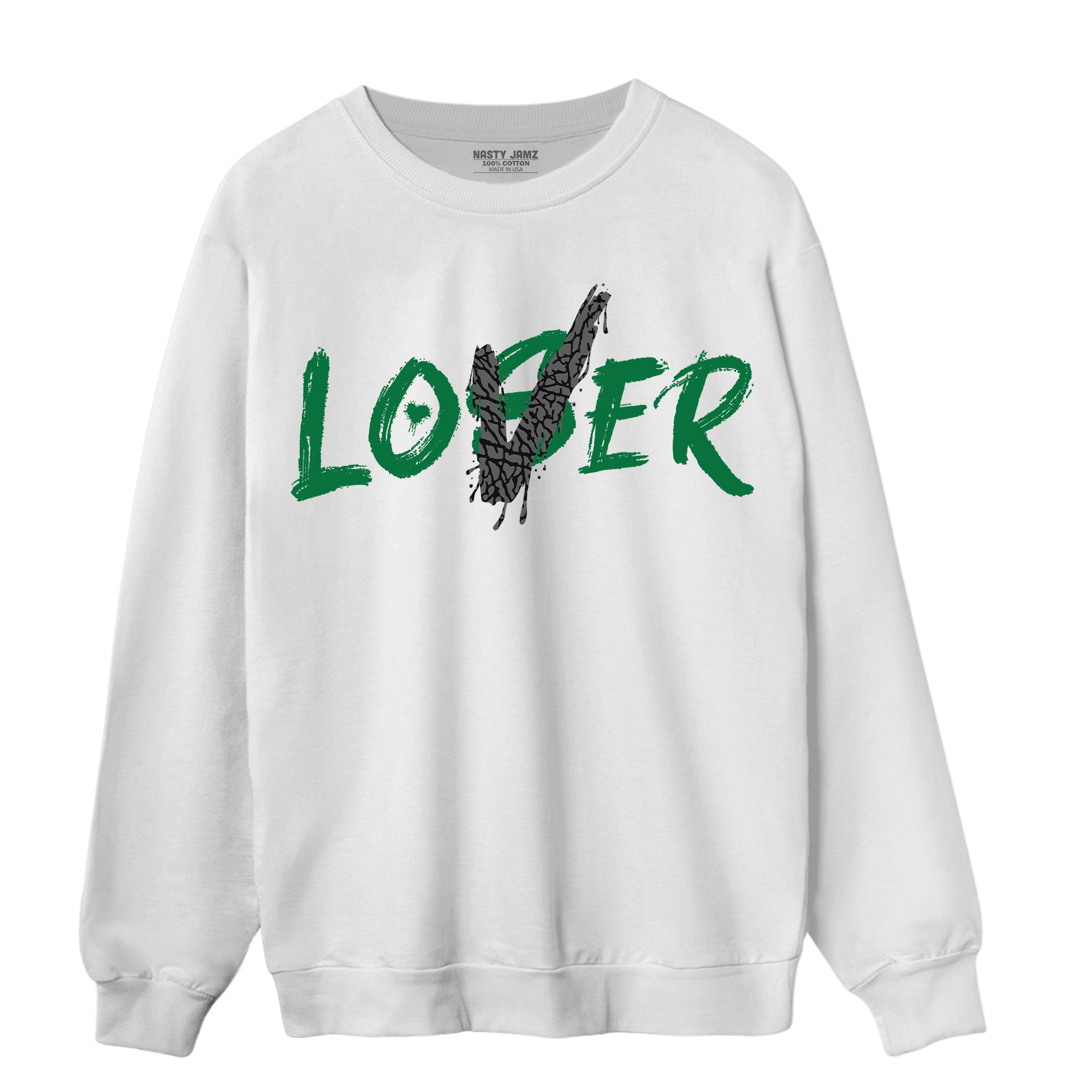 Lucky Green 3s Sweatshirt Match Loser Lover - NastyJamz