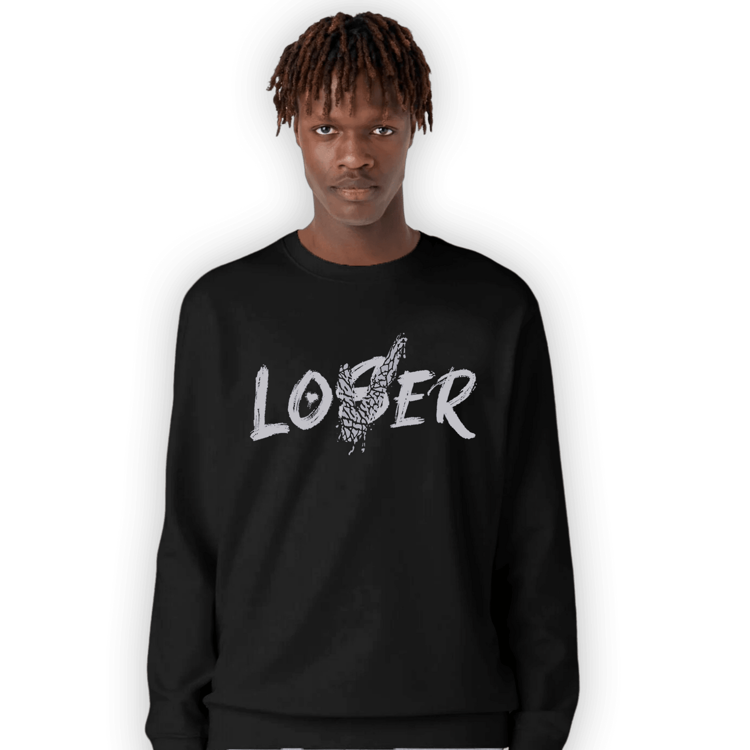 Off Noir 3s Sweatshirt Match Loser Lover - NastyJamz