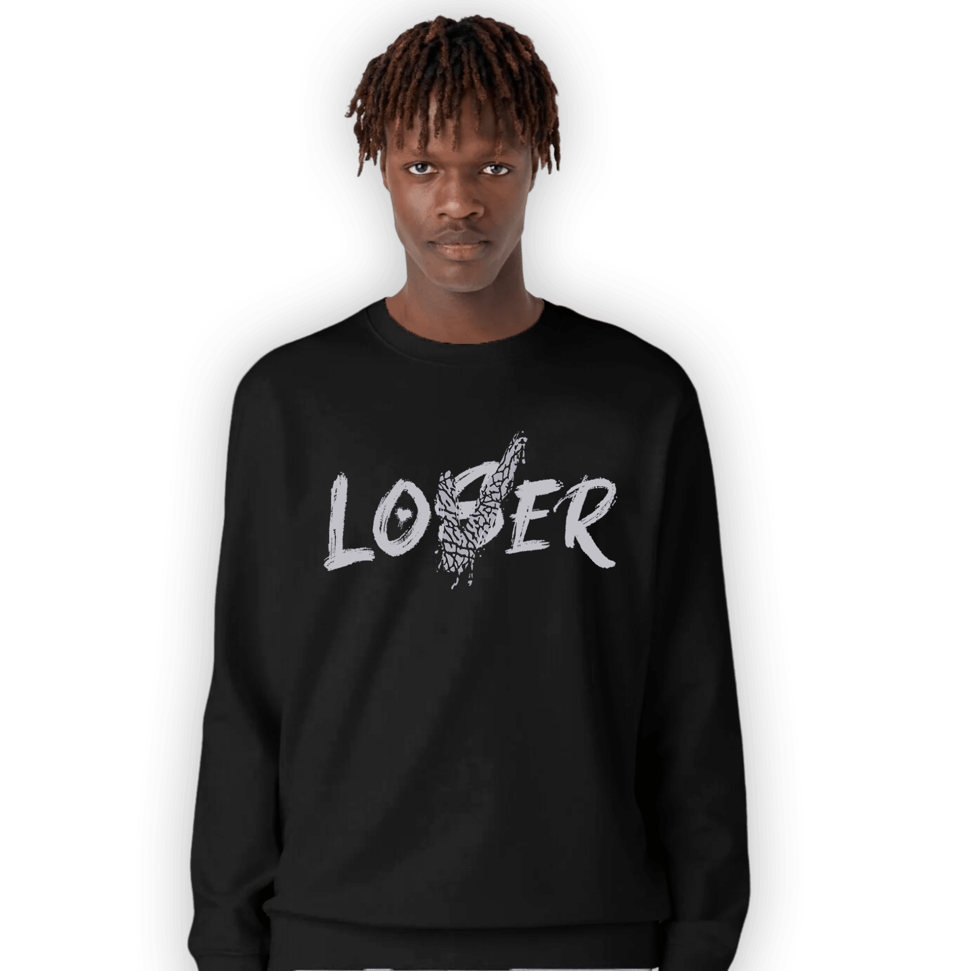 Off Noir 3s Sweatshirt Match Loser Lover - NastyJamz