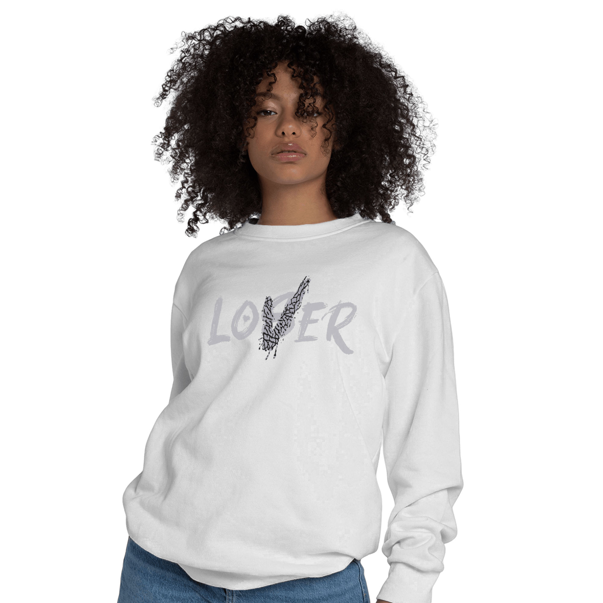 Off Noir 3s Sweatshirt Match Loser Lover - NastyJamz