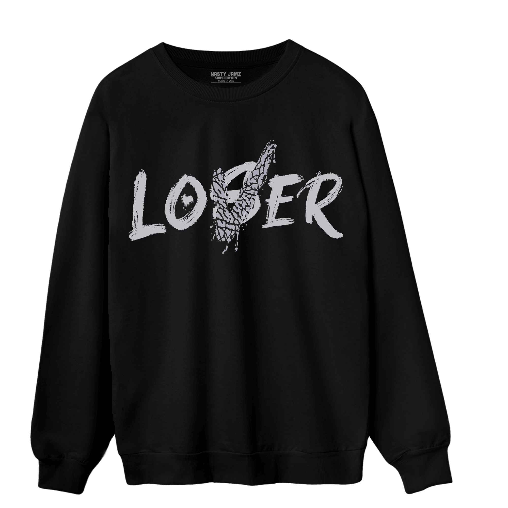 Off Noir 3s Sweatshirt Match Loser Lover - NastyJamz