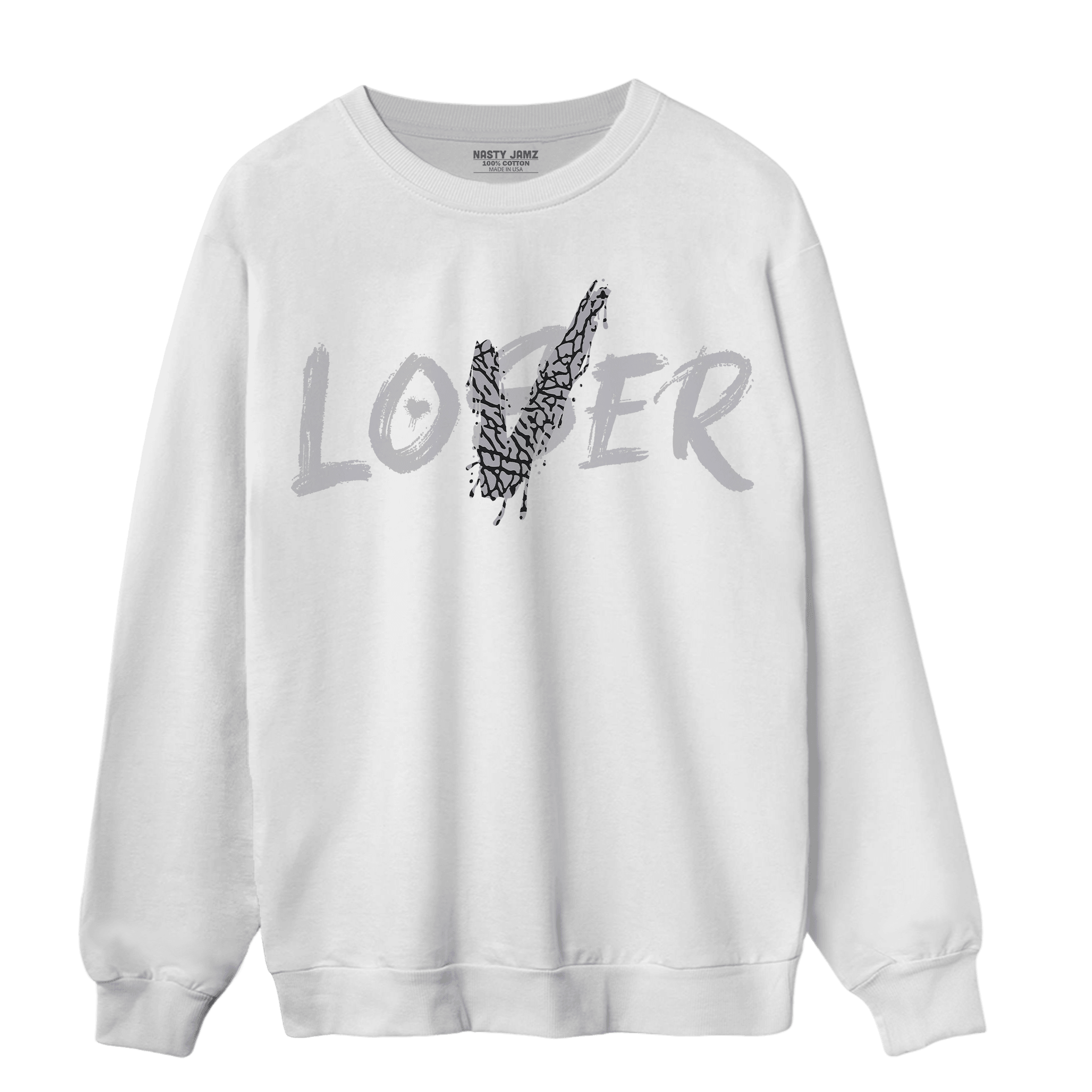 Off Noir 3s Sweatshirt Match Loser Lover - NastyJamz
